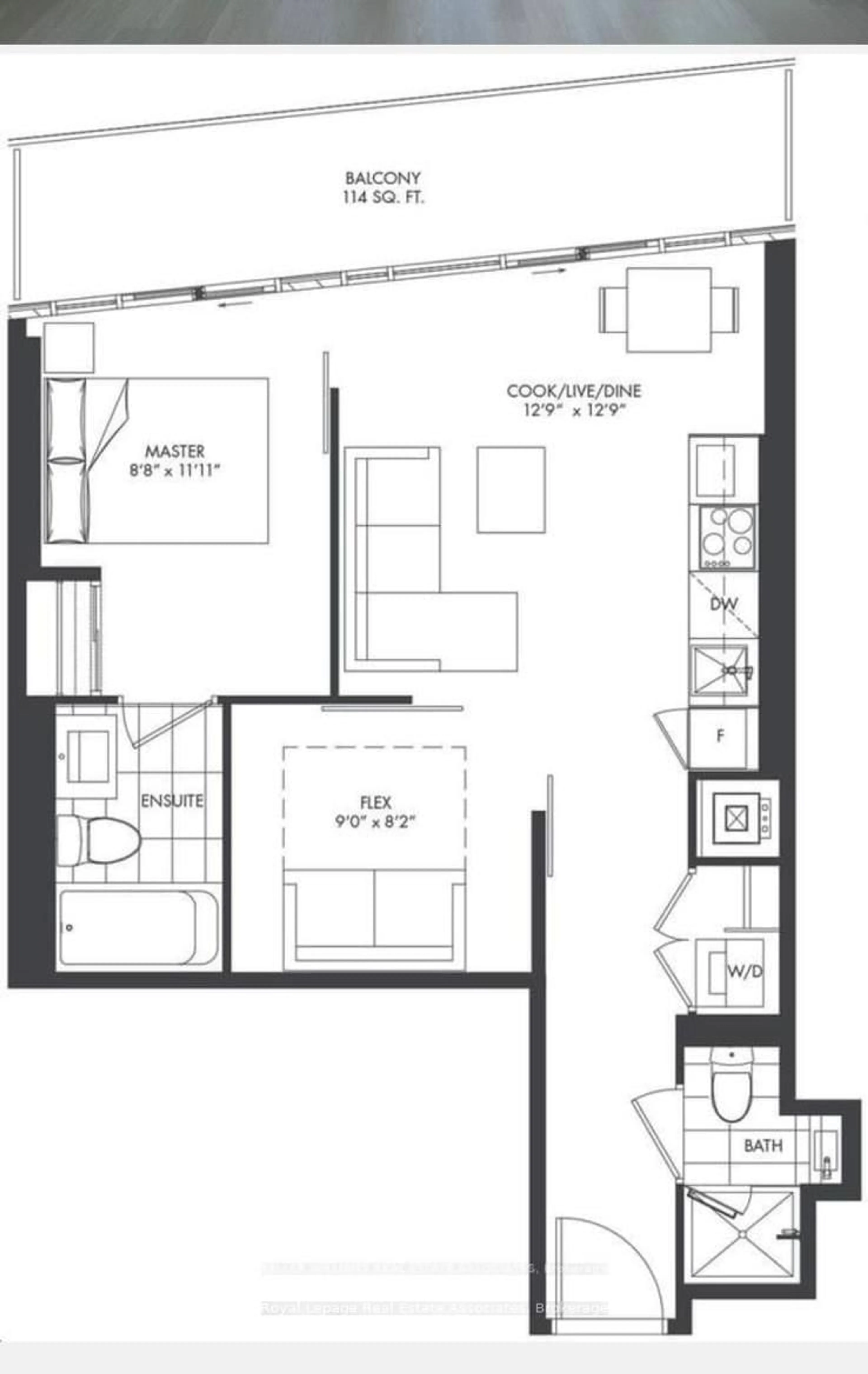 Floor plan for 3883 Quartz Rd #1807, Mississauga Ontario L5B 0M4