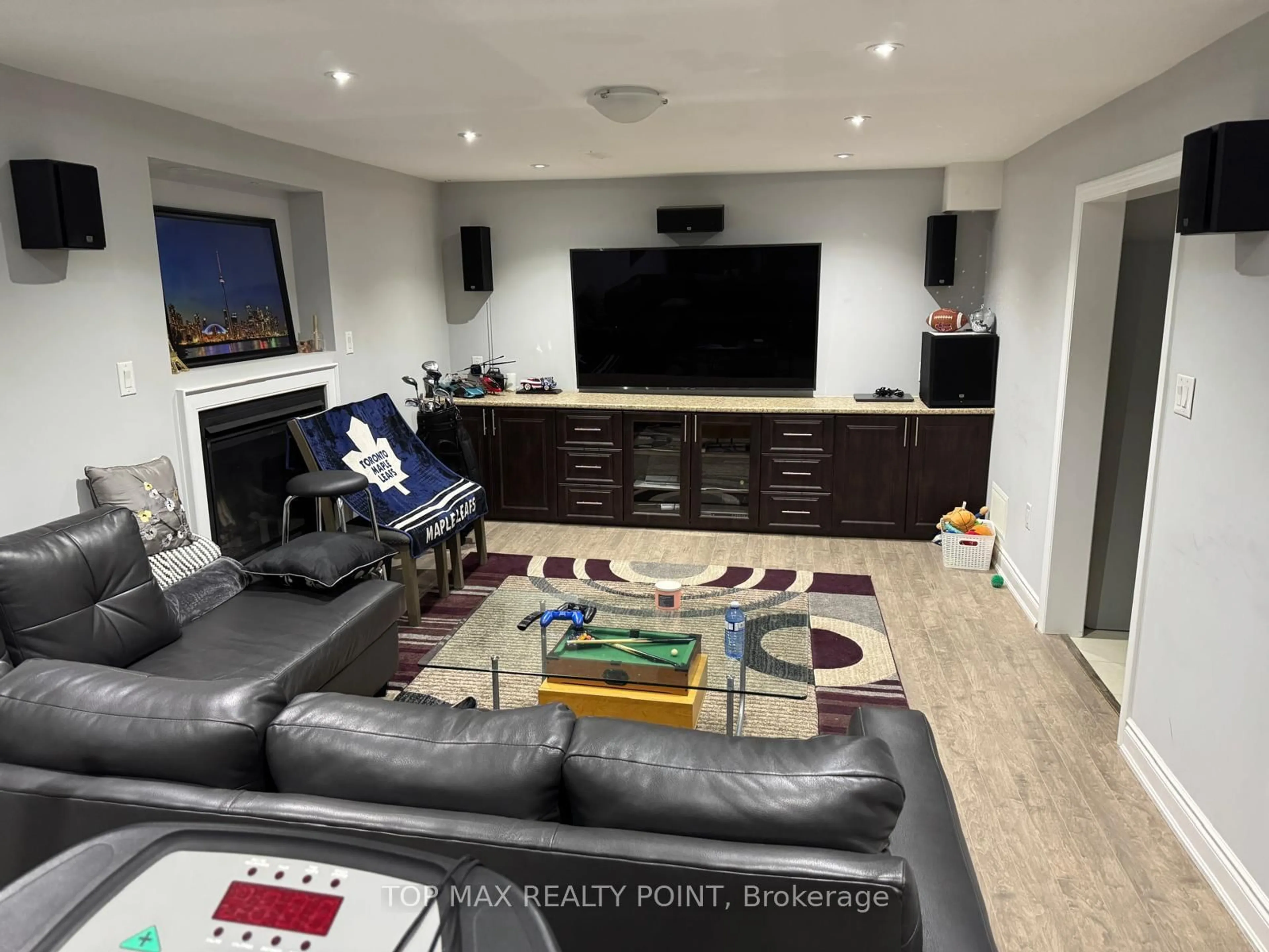 Home theater for 32 Gihon Spring Dr, Toronto Ontario M9V 4X9