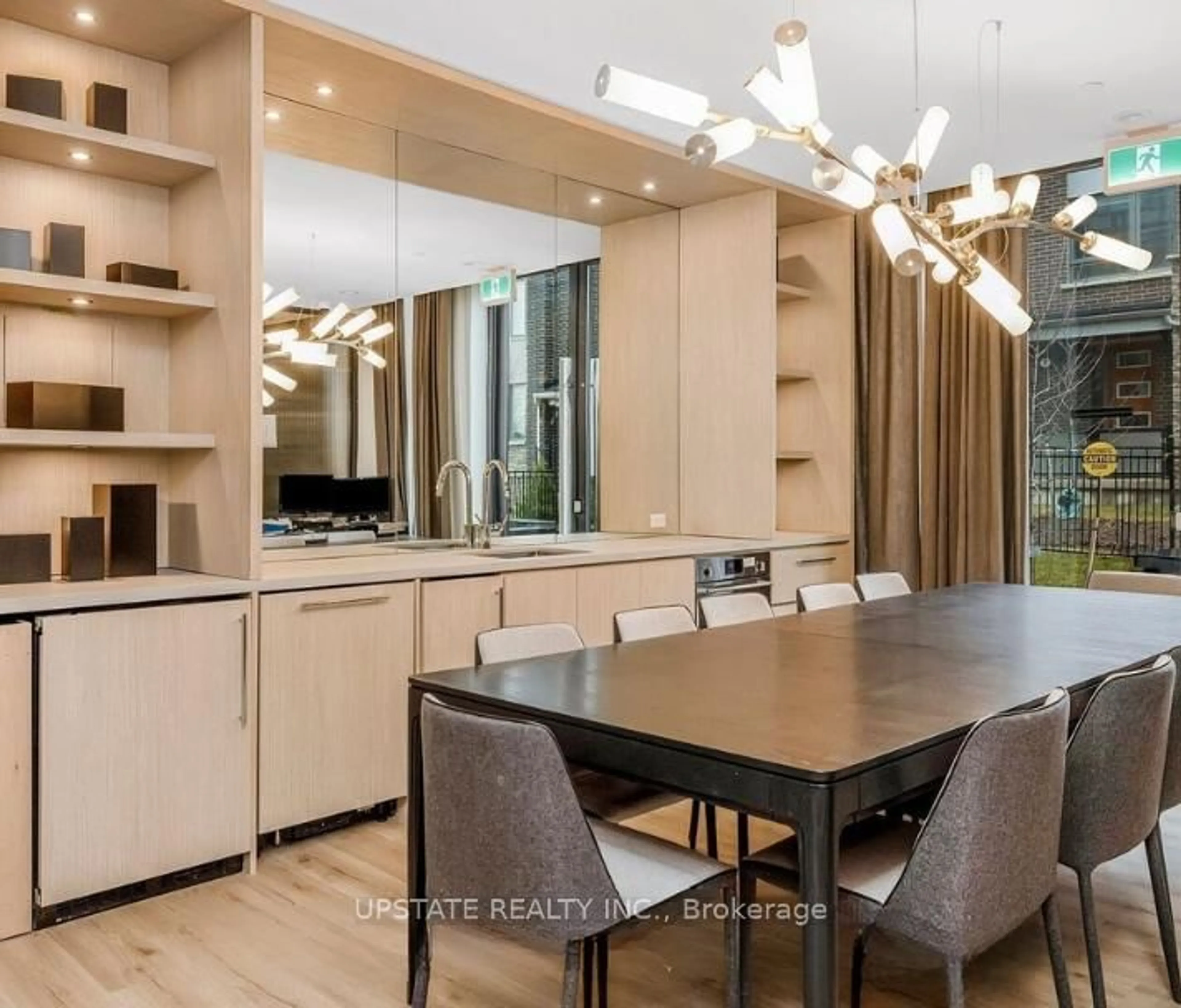 Contemporary kitchen, wood/laminate floor for 225 Veterans Dr #909, Brampton Ontario L7A 5L7