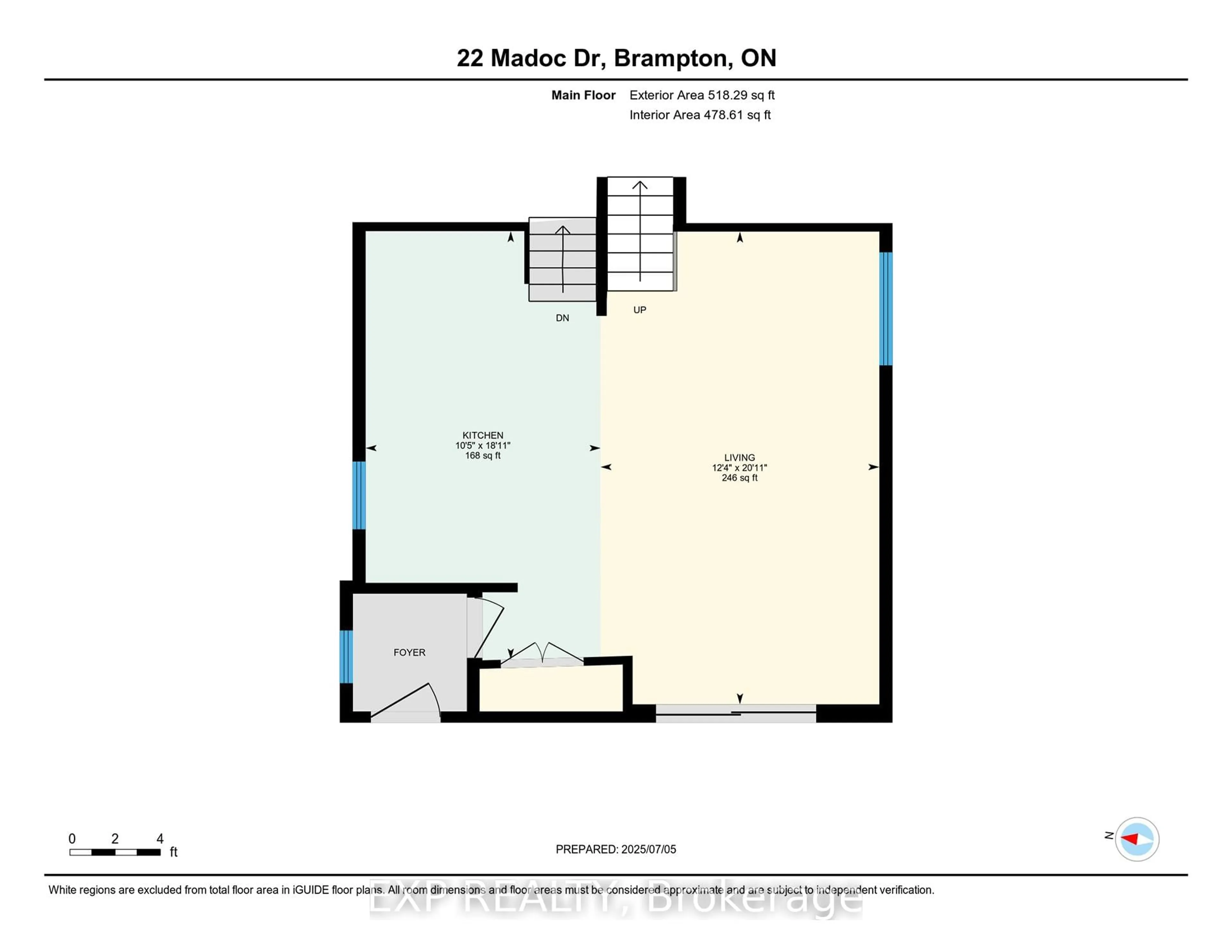 Floor plan for 22 Madoc Dr, Brampton Ontario L6V 1Z9