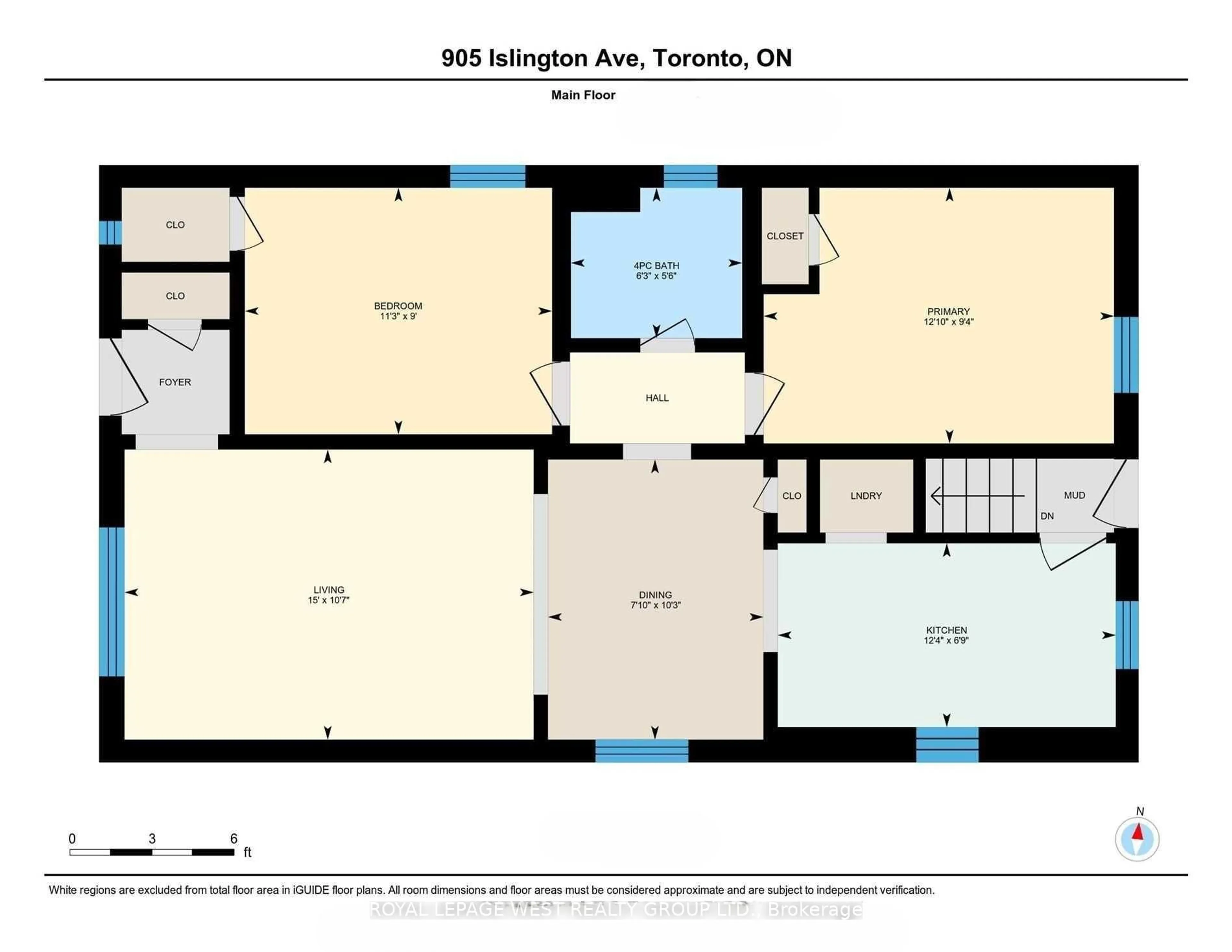 Floor plan for 905 Islington Ave, Toronto Ontario M8Z 4P1