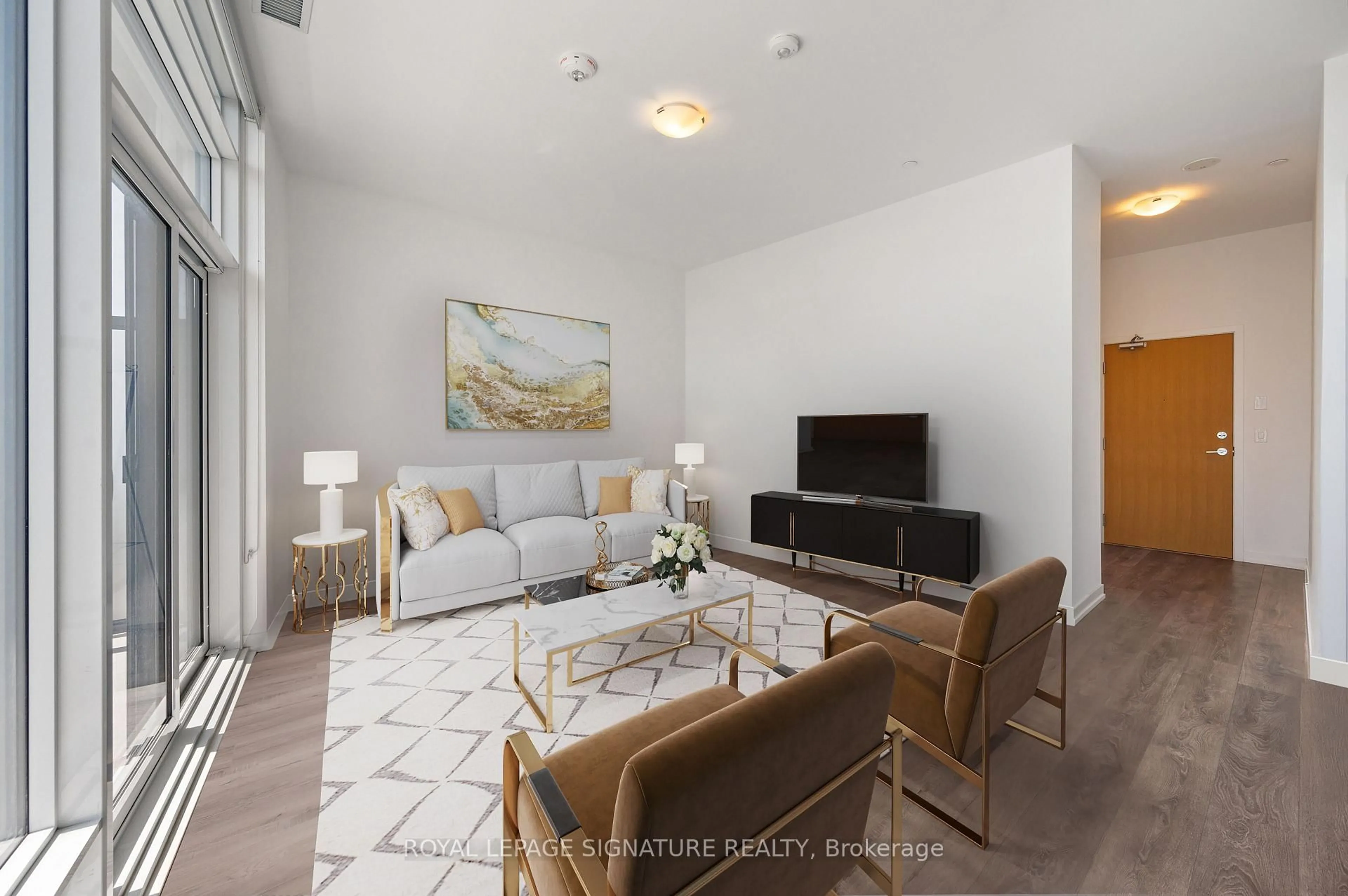 Living room with furniture, unknown for 2520 Eglinton Ave #PH1905, Mississauga Ontario L5M 0Y2