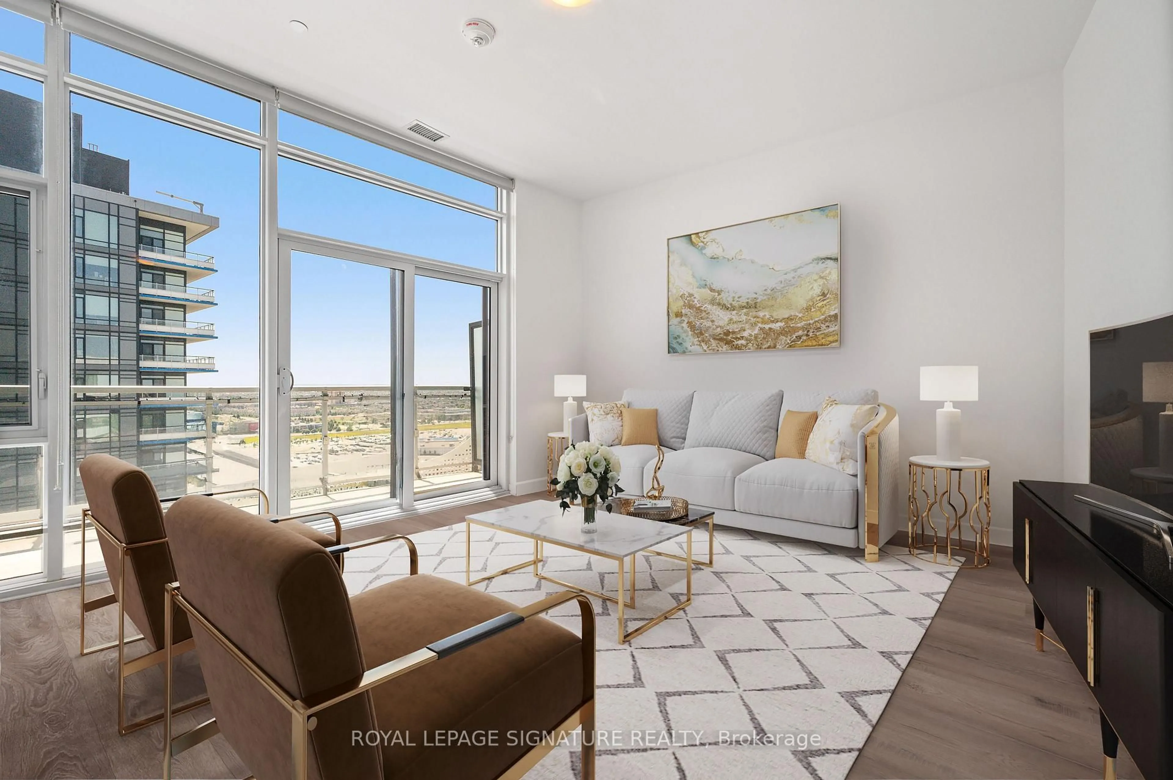 Living room with furniture, unknown for 2520 Eglinton Ave #PH1905, Mississauga Ontario L5M 0Y2