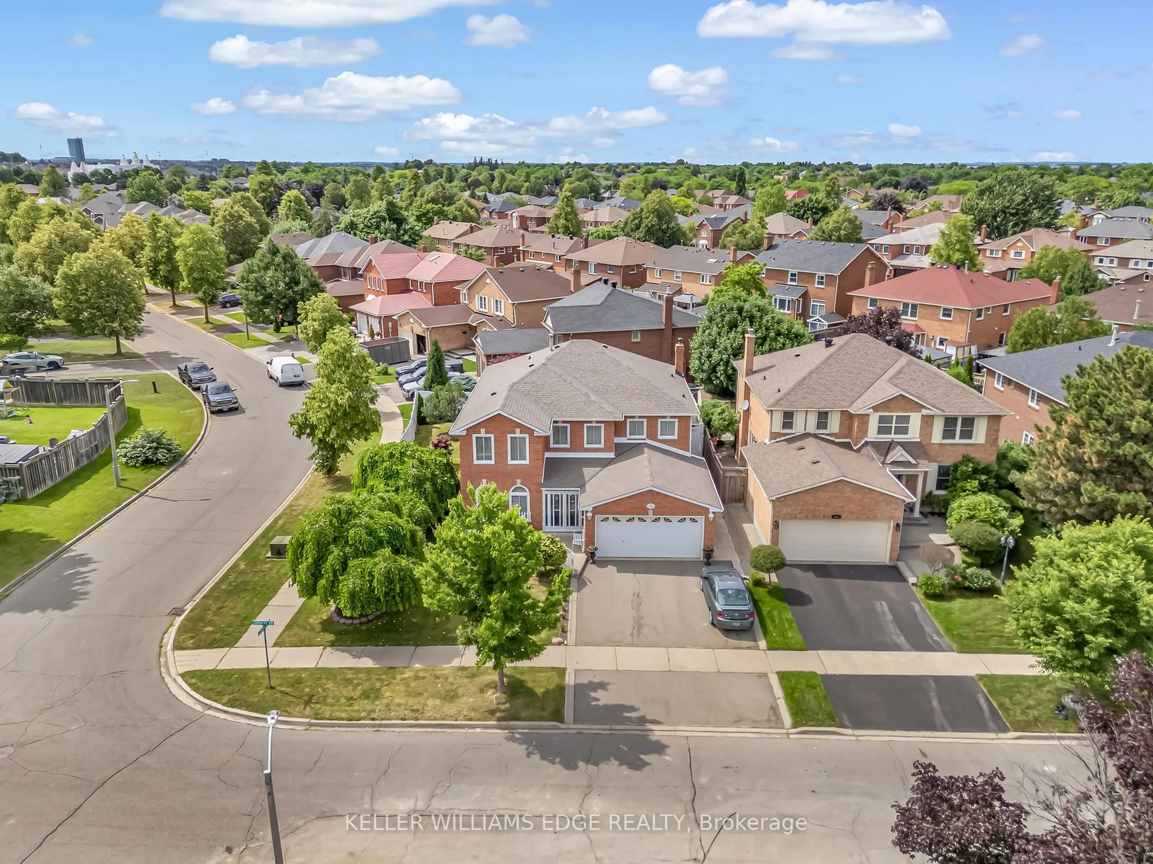 A pic from outside/outdoor area/front of a property/back of a property/a pic from drone, street for 51 Corkett Dr, Brampton Ontario L6X 3G1