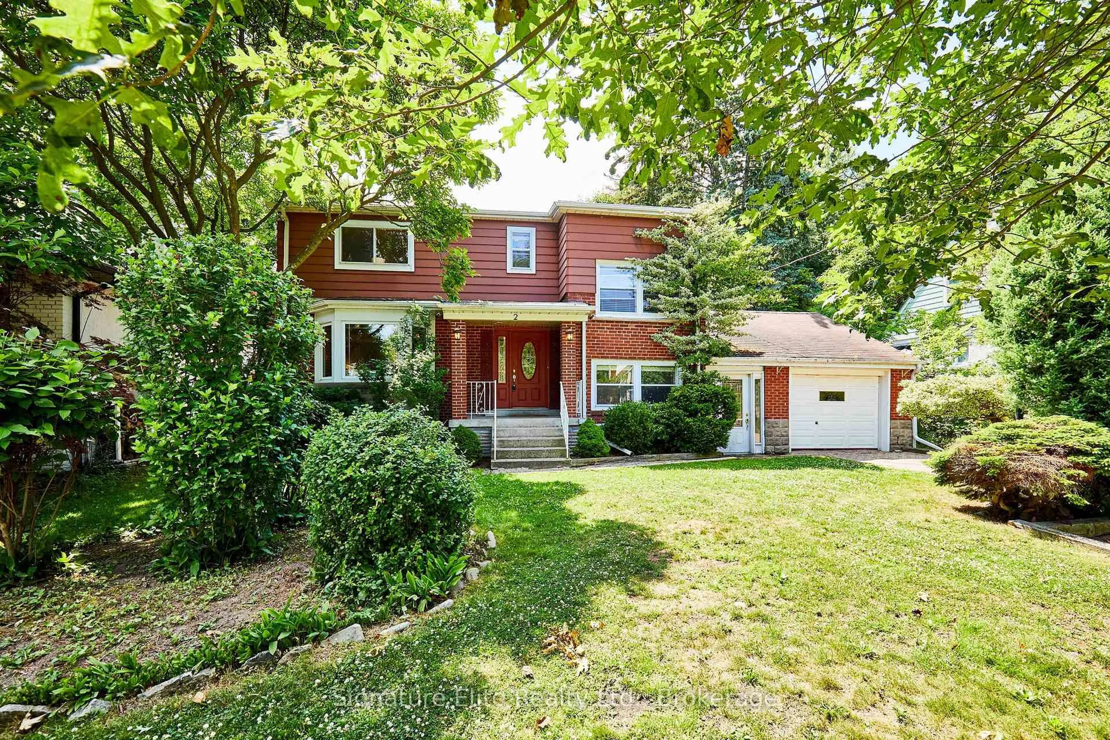 Home with brick exterior material, street for 2 Elton Cres, Toronto Ontario M8W 2X8