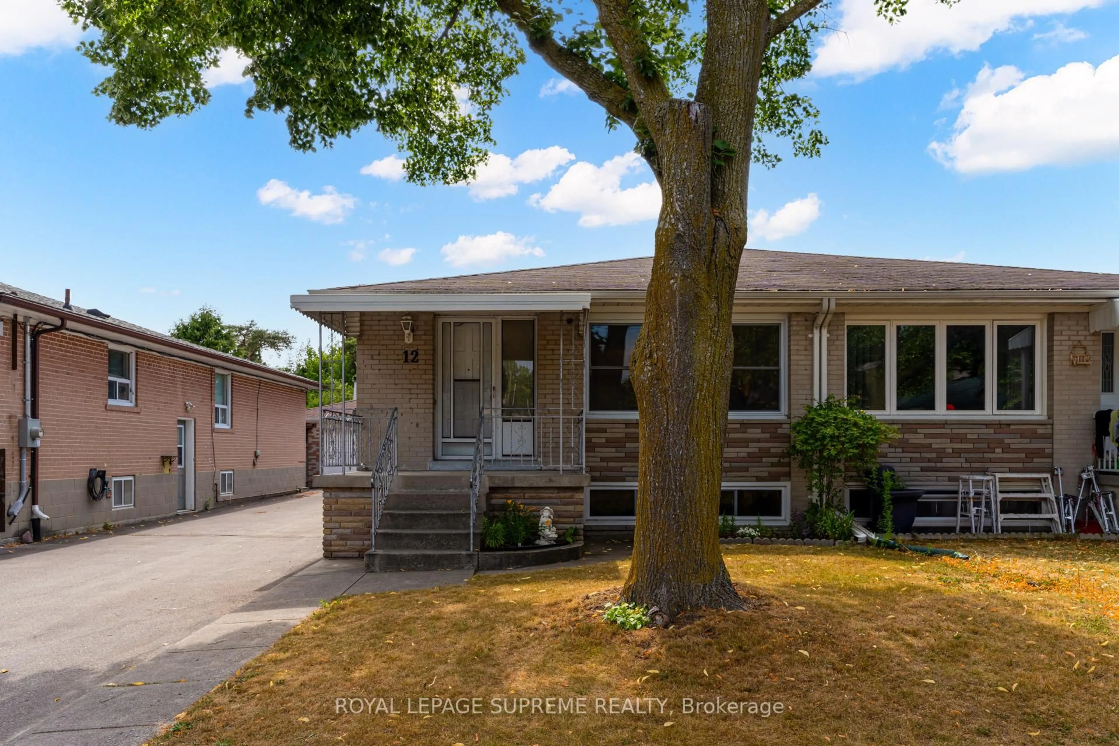 Home with vinyl exterior material, street for 12 Cameo Cres, Toronto Ontario M6N 2K5