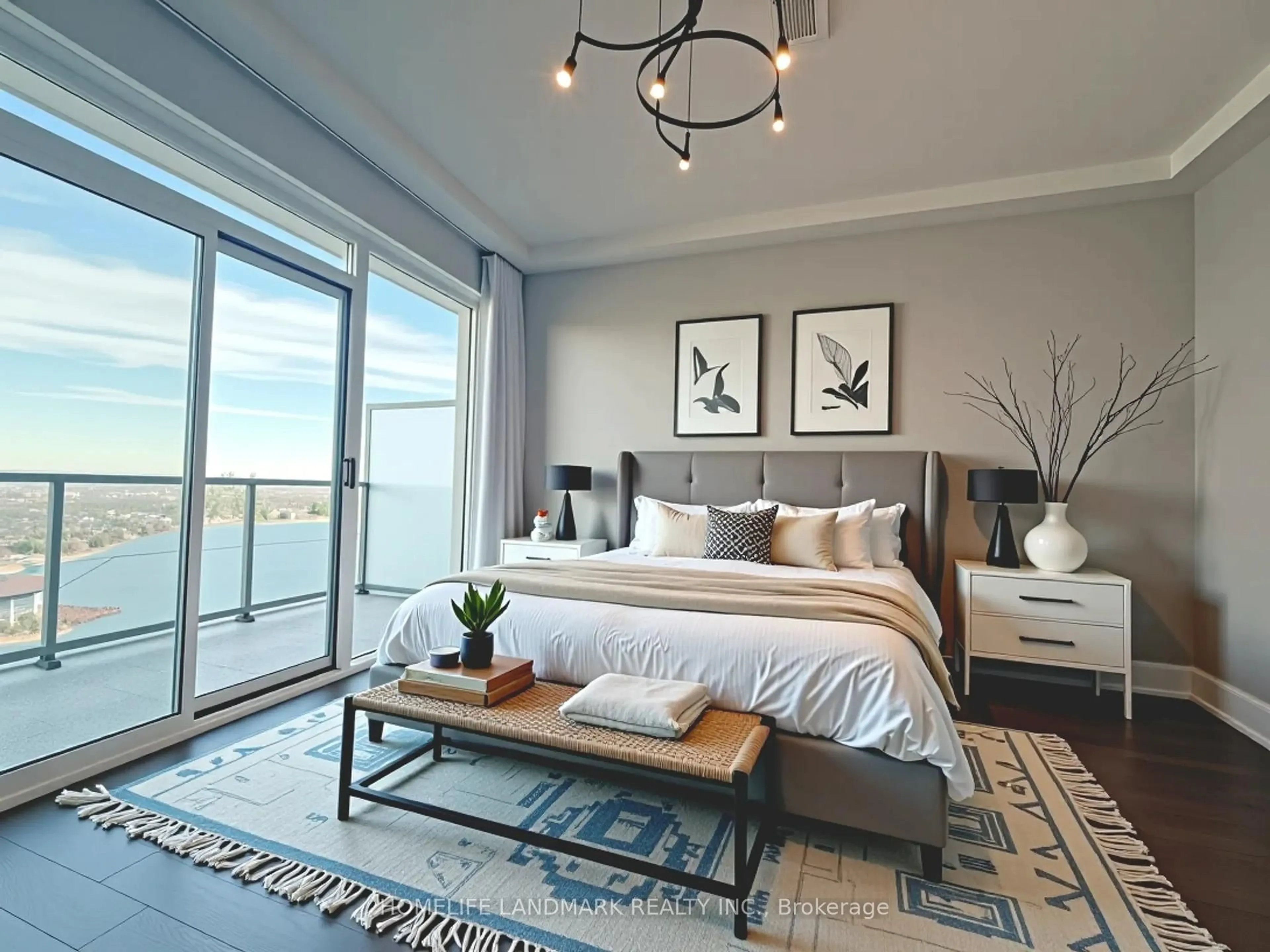 Bedroom with bed, unknown for 56 Annie Craig Dr #LPH05, Toronto Ontario M8V 0C8
