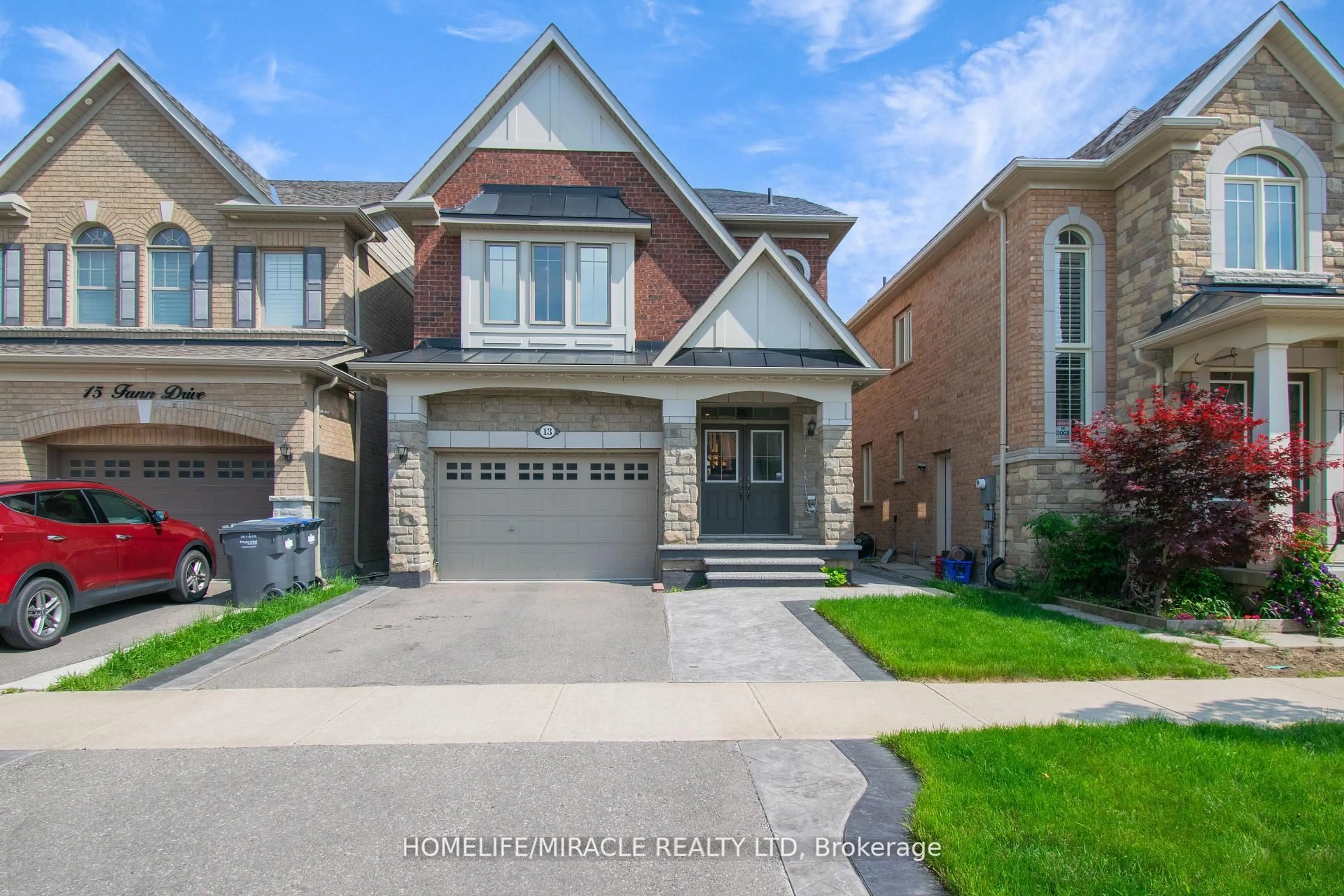 Home with brick exterior material, street for 13 Fann Dr, Brampton Ontario L7A 4L4