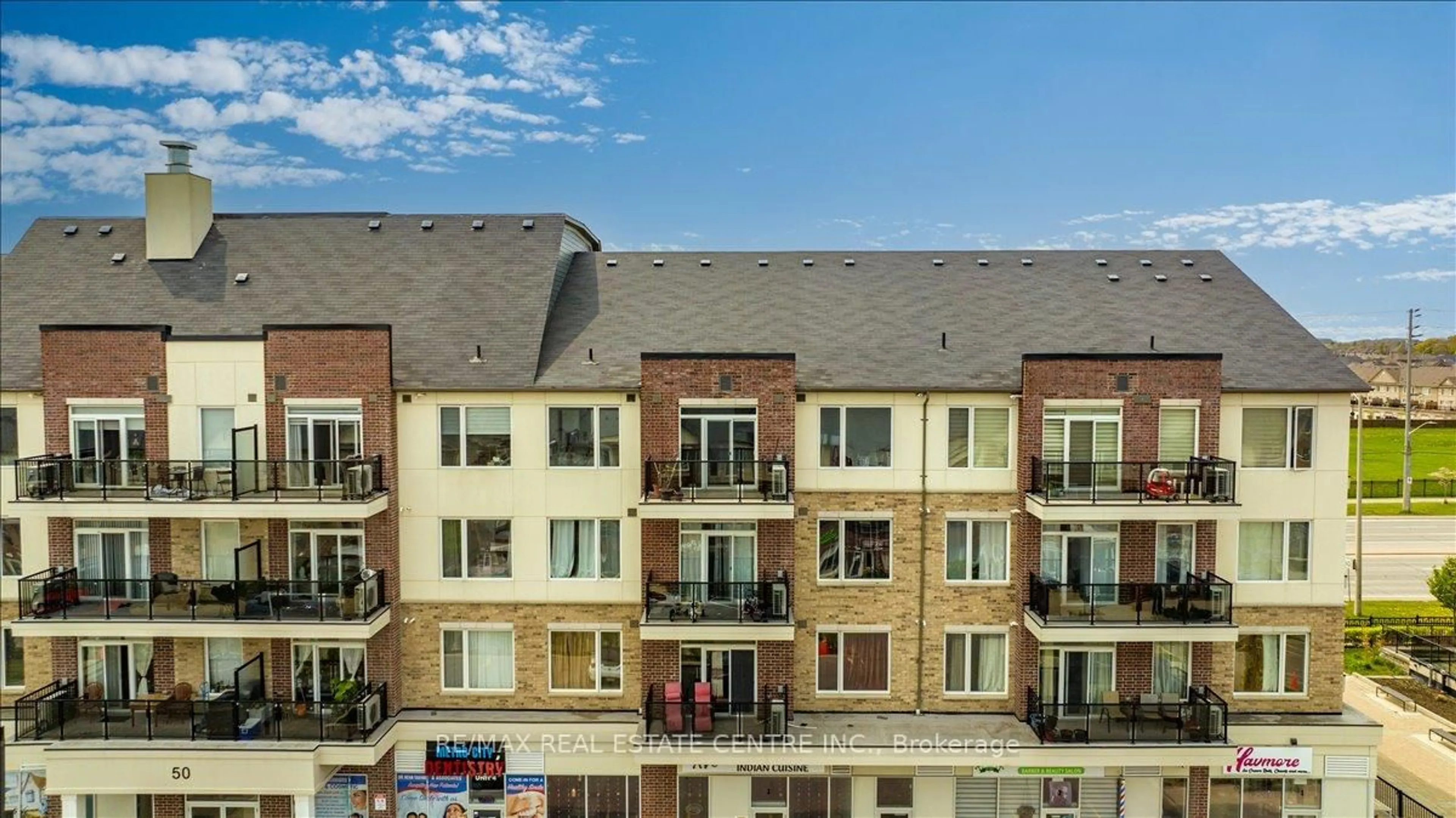 A pic from outside/outdoor area/front of a property/back of a property/a pic from drone, city buildings view from balcony for 50 Sky Harbour Dr #418, Brampton Ontario L6Y 6B8