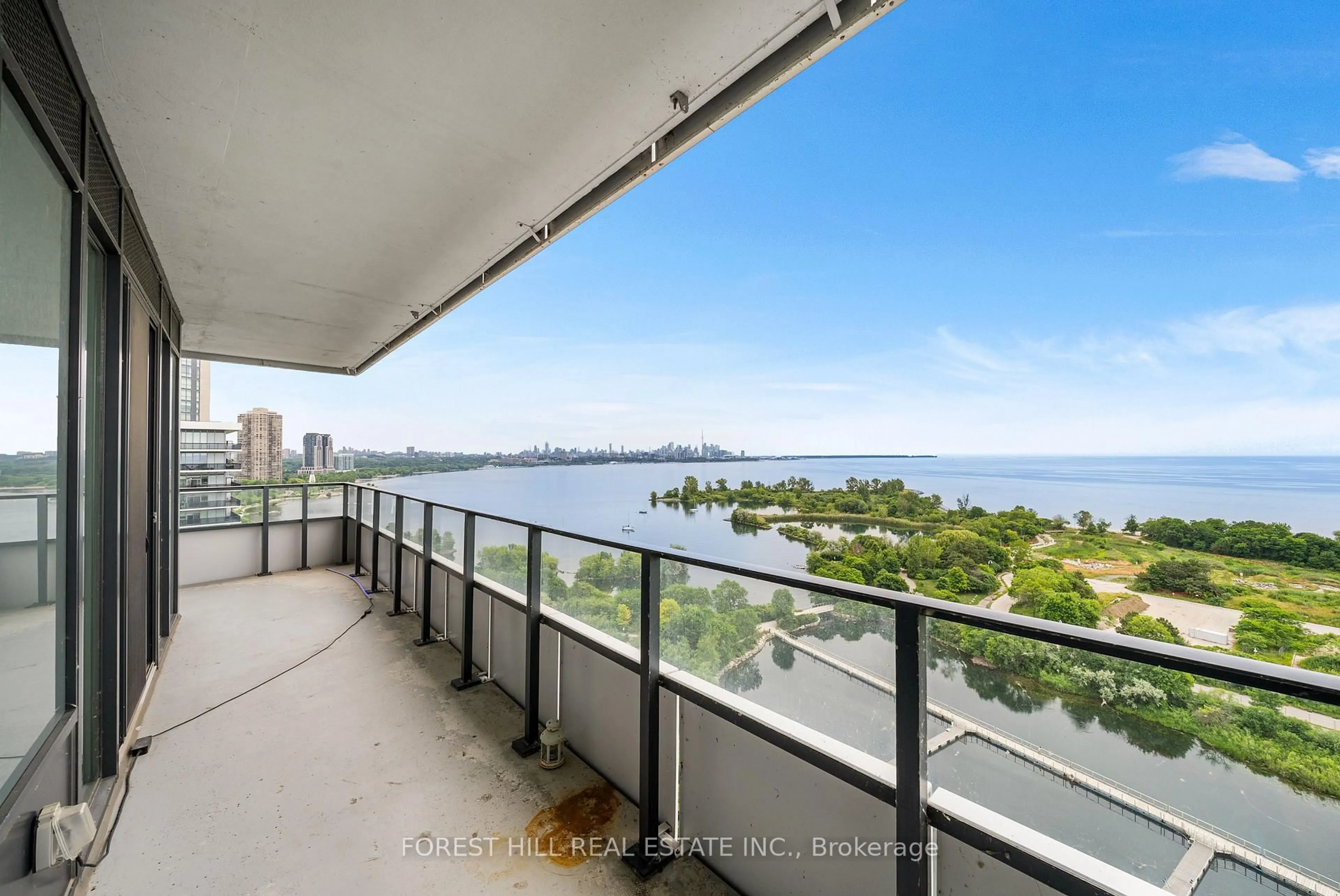 Balcony in the apartment, water/lake/river/ocean view for 20 Shore Breeze Dr #1507, Toronto Ontario M8V 0J1