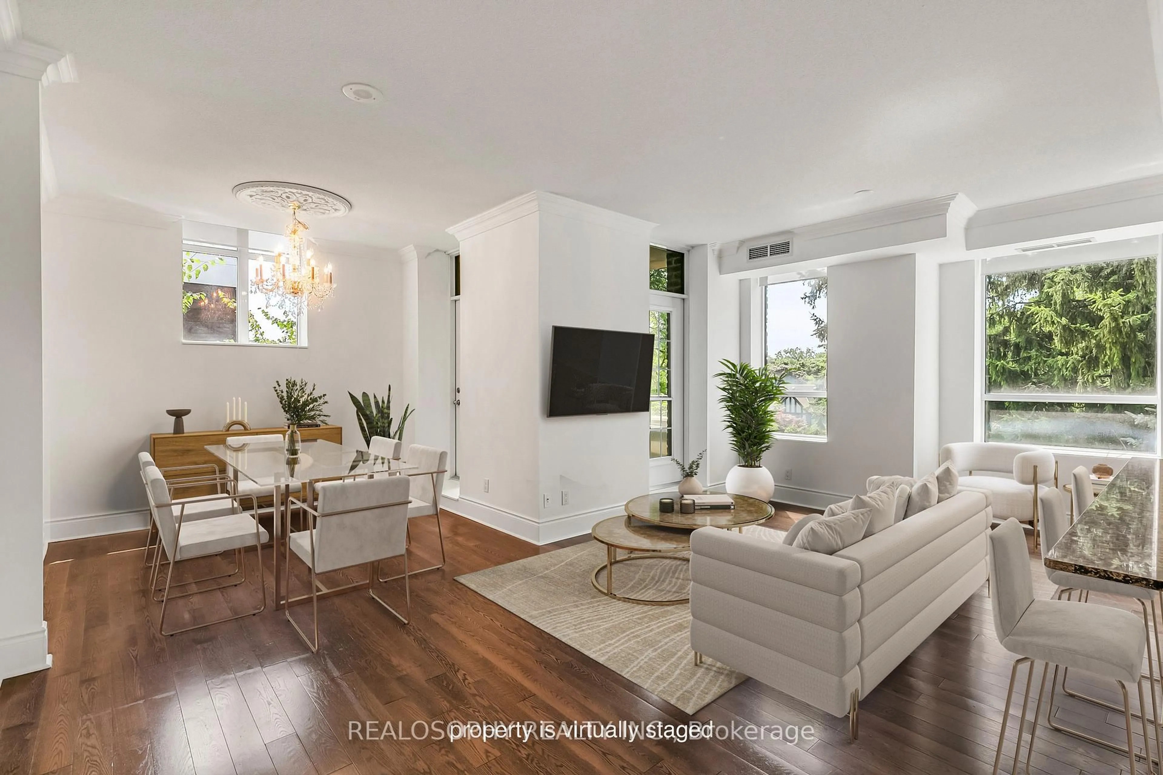 Living room with furniture, unknown for 25 Earlington Ave #318, Toronto Ontario M8X 3A3