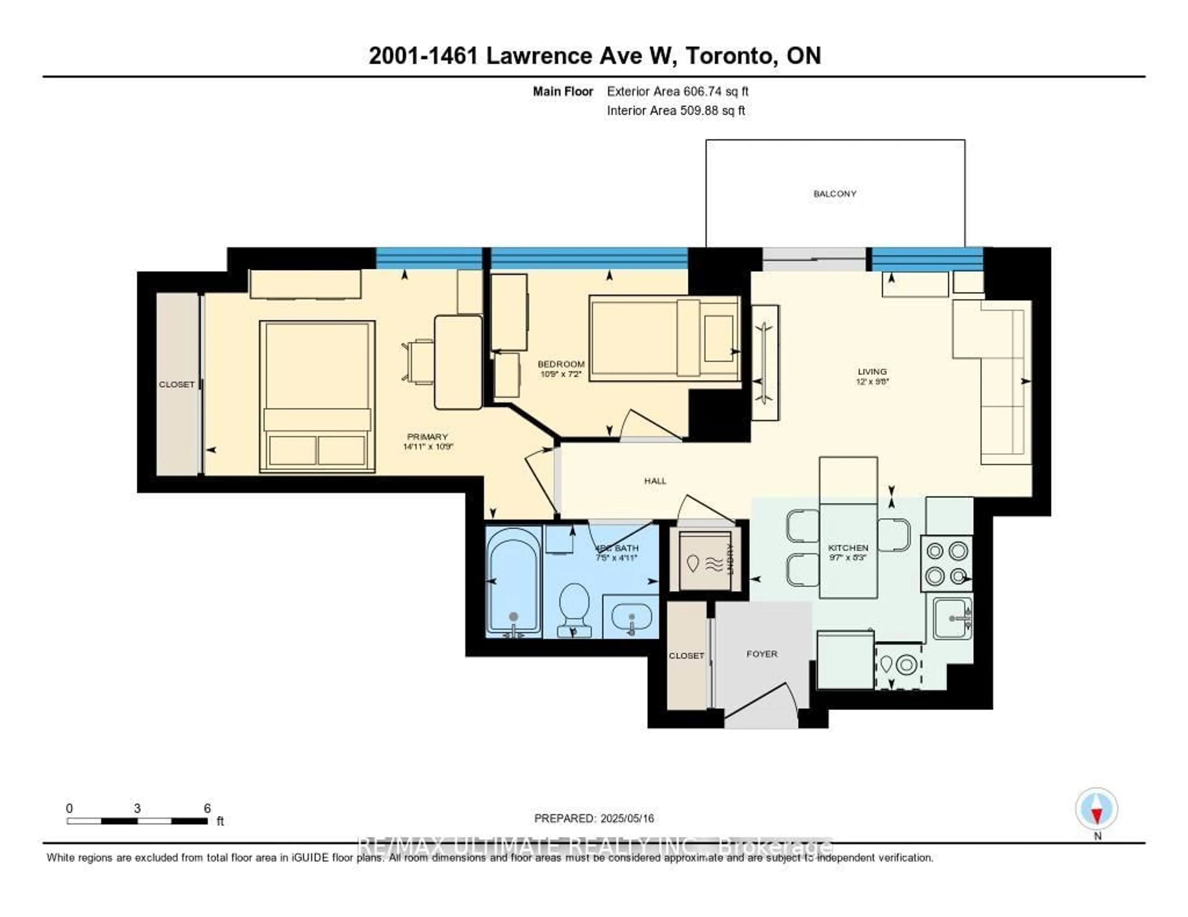 Floor plan for 1461 Lawrence Ave #2001, Toronto Ontario M6L 0A6