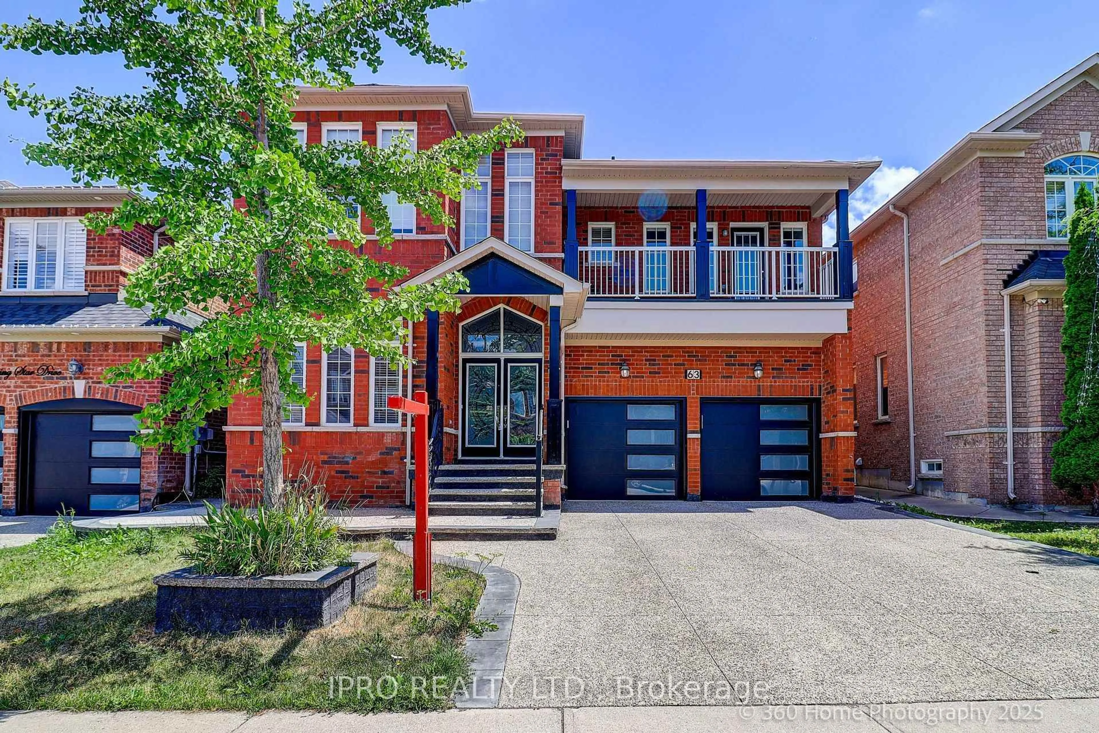 Home with brick exterior material, street for 63 Blazing Star Dr, Brampton Ontario L6R 0E8