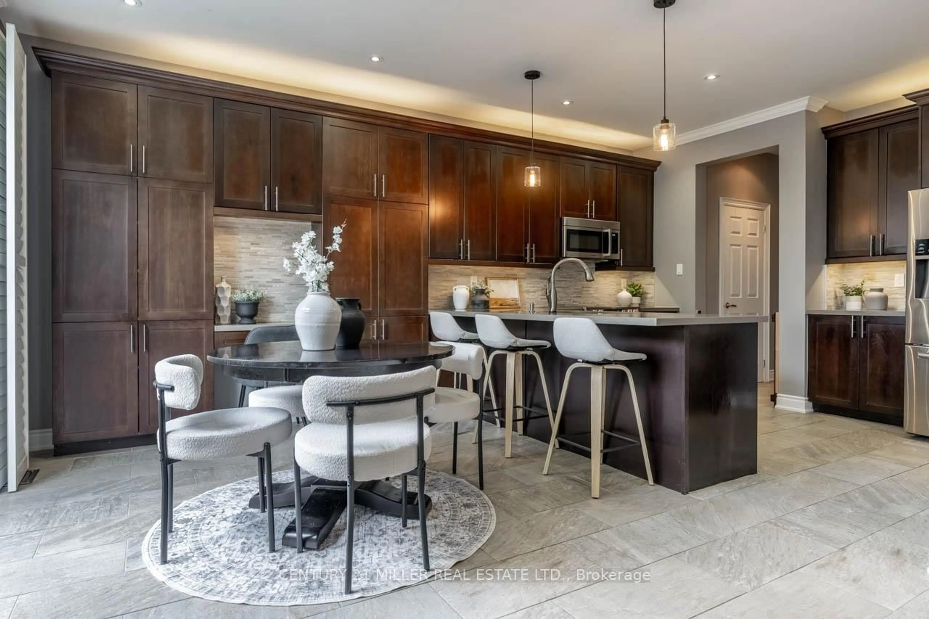 Contemporary kitchen, ceramic/tile floor for 411 McJannett Ave, Milton Ontario L9T 7T8