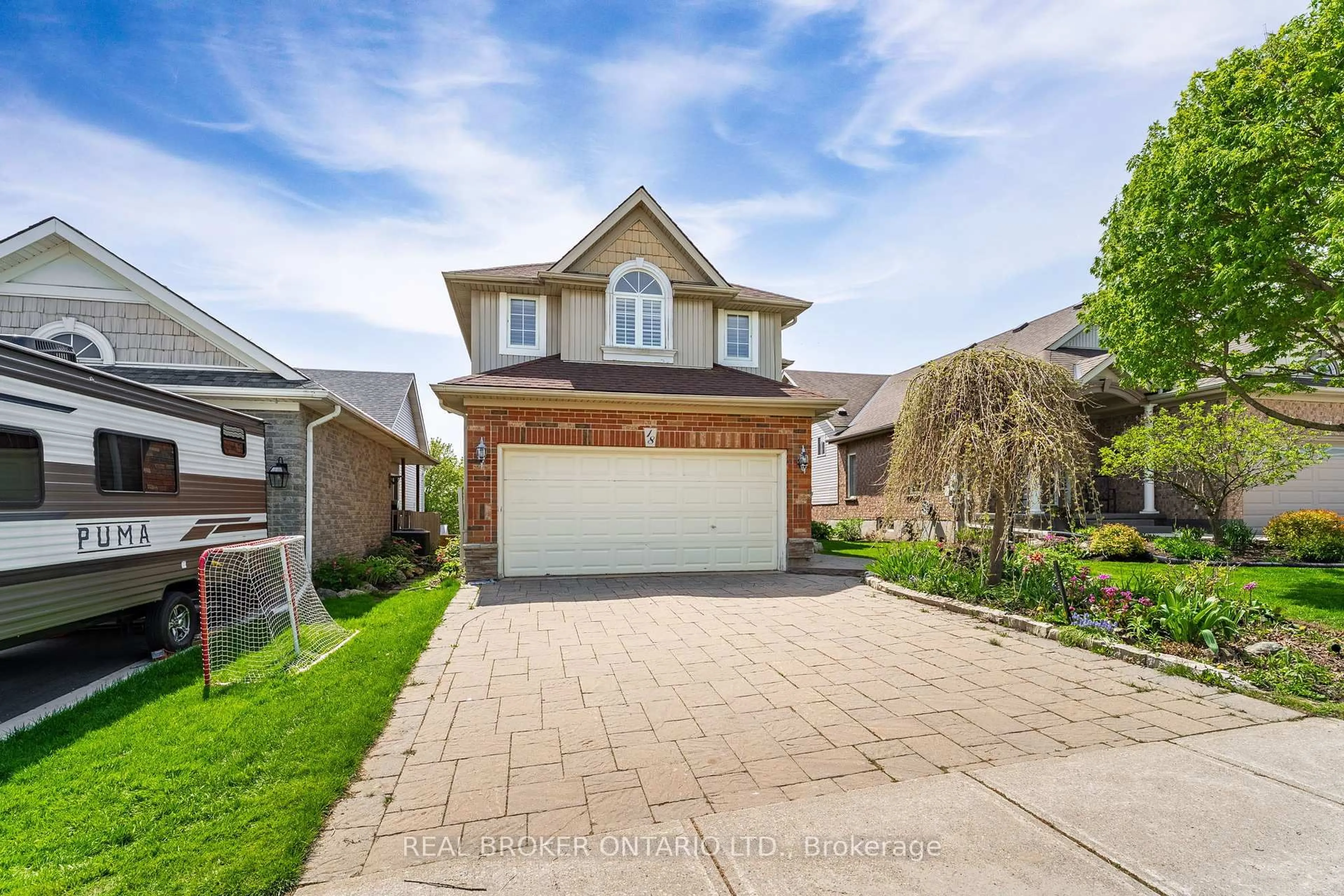 Home with brick exterior material, street for 18 Appleton Dr, Orangeville Ontario L9W 5C3