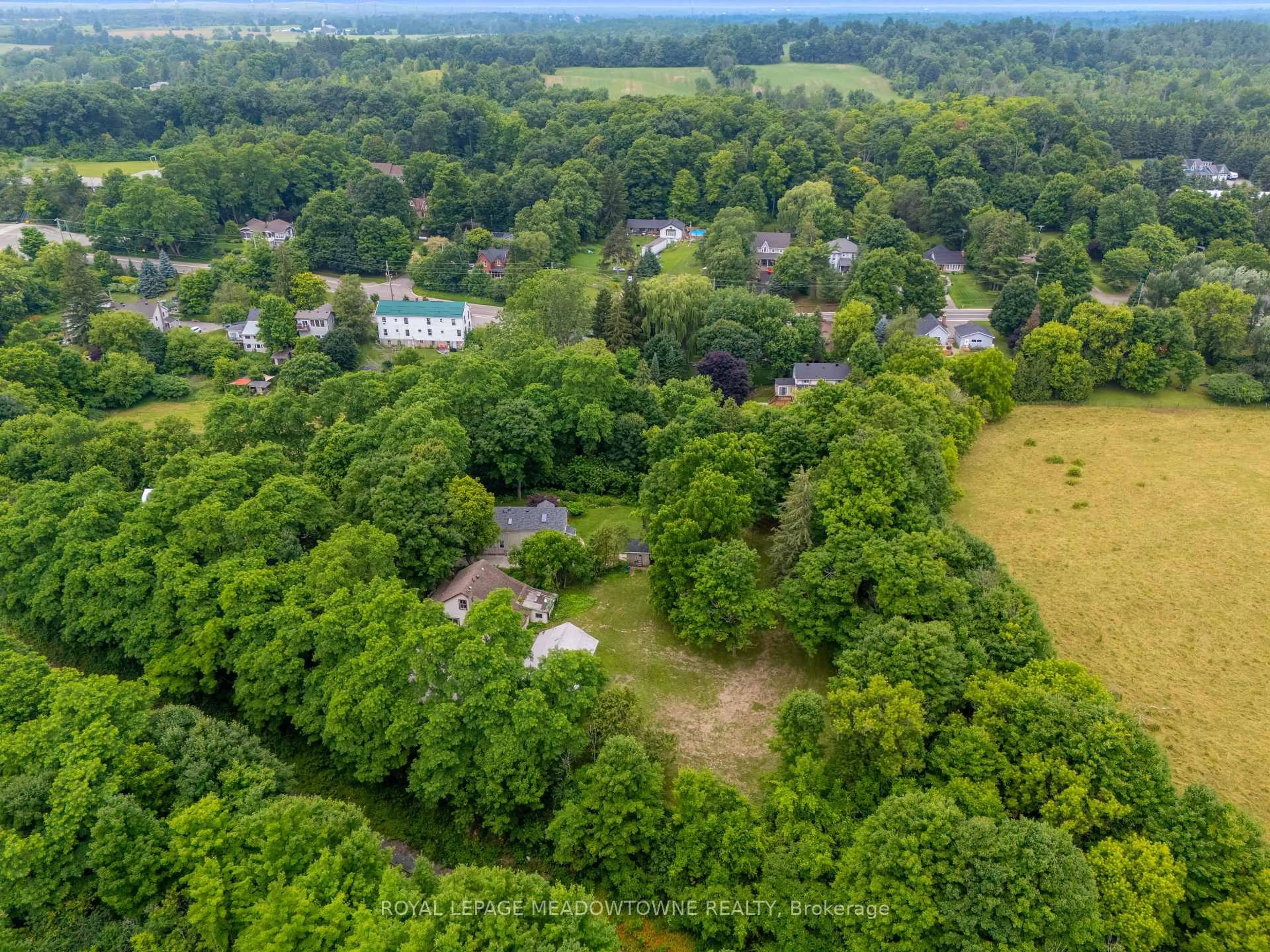 A pic from outside/outdoor area/front of a property/back of a property/a pic from drone, forest/trees view for 12363 Elizabeth St, Halton Hills Ontario L0P 1H0