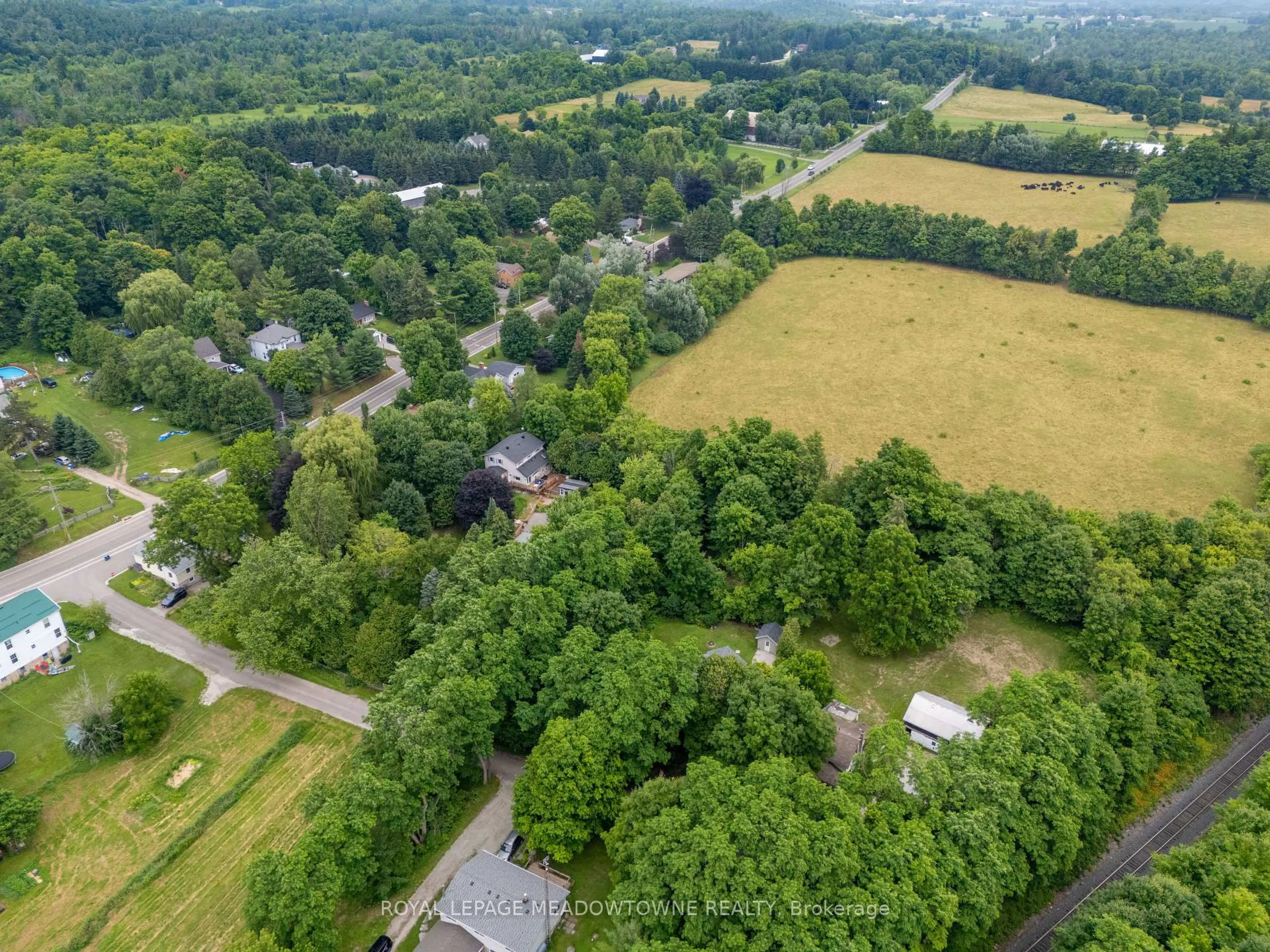 A pic from outside/outdoor area/front of a property/back of a property/a pic from drone, forest/trees view for 12363 Elizabeth St, Halton Hills Ontario L0P 1H0