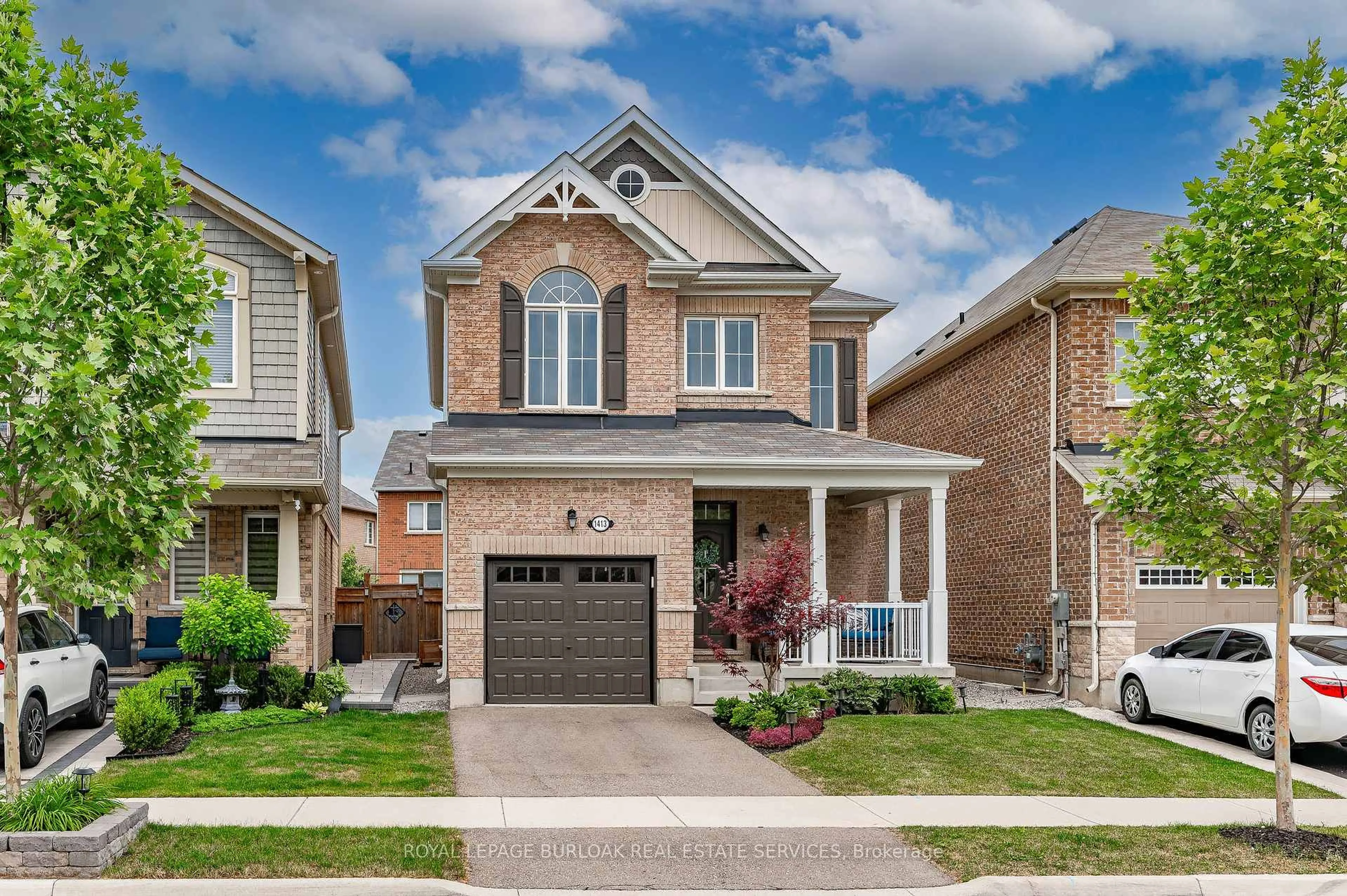 Home with brick exterior material, street for 1413 Farmstead Dr, Milton Ontario L9E 1K4