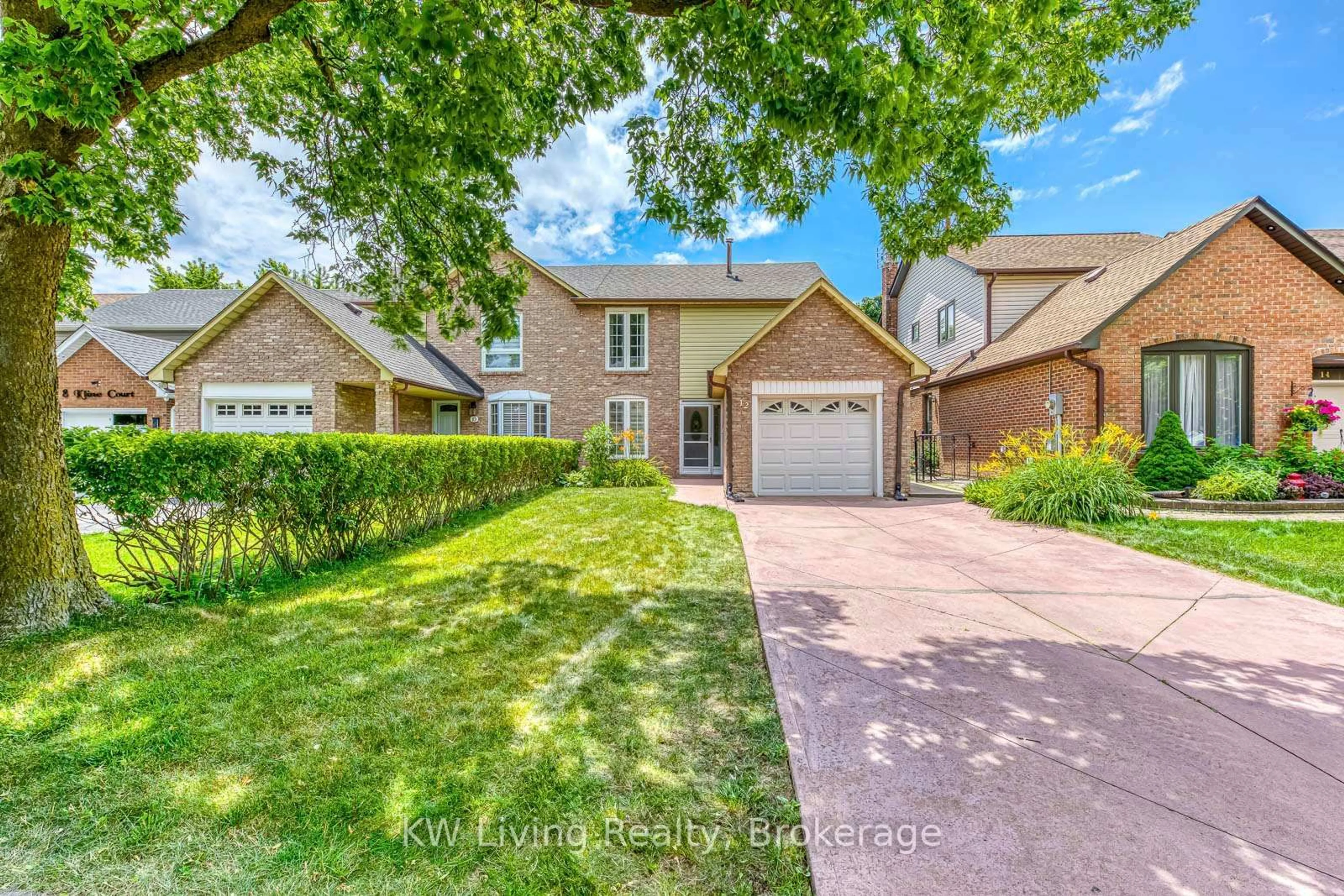Home with brick exterior material, street for 12 Kline Crt, Brampton Ontario L6Z 1E5