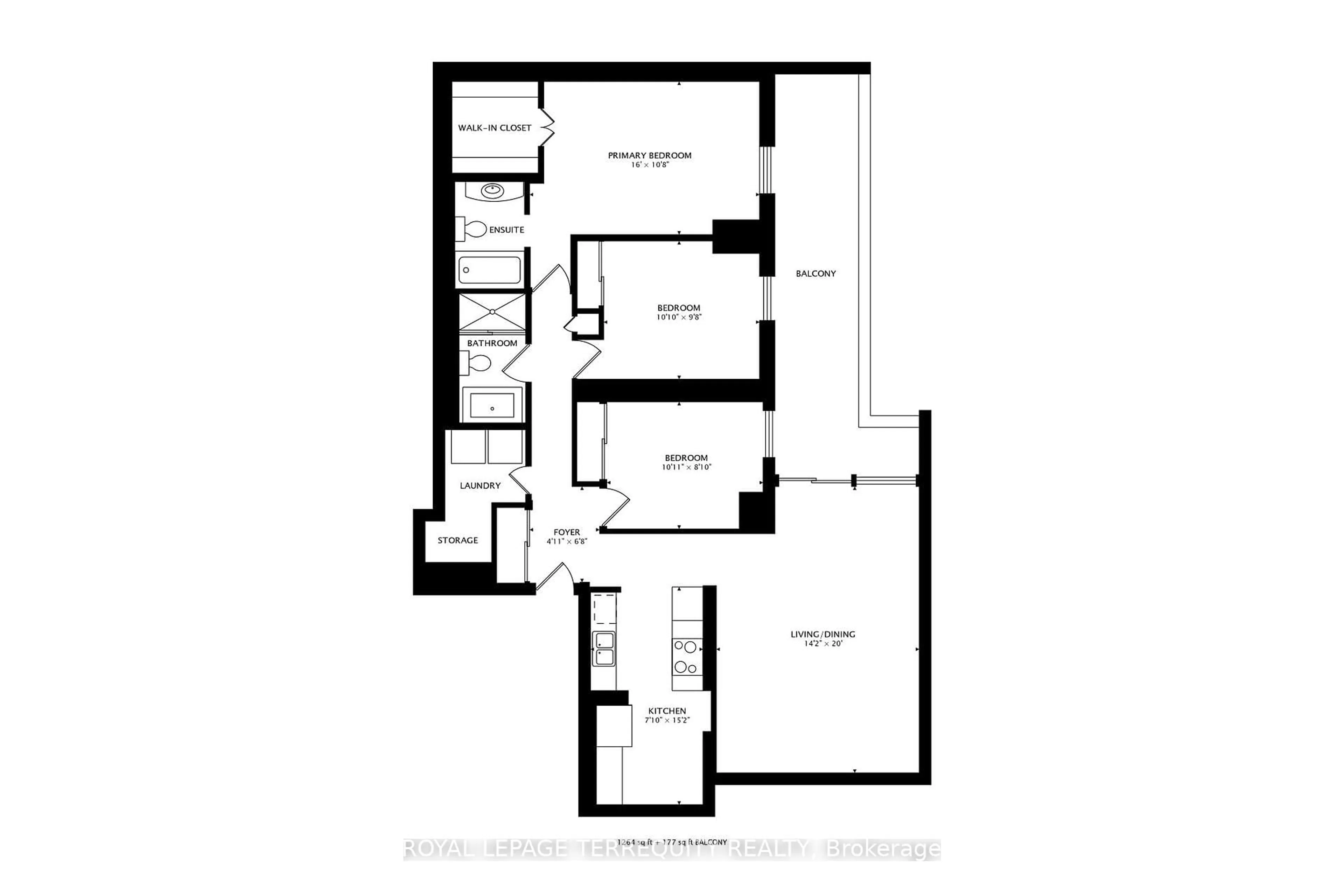Floor plan for 1515 Lakeshore Rd #1510, Mississauga Ontario L5E 3E3