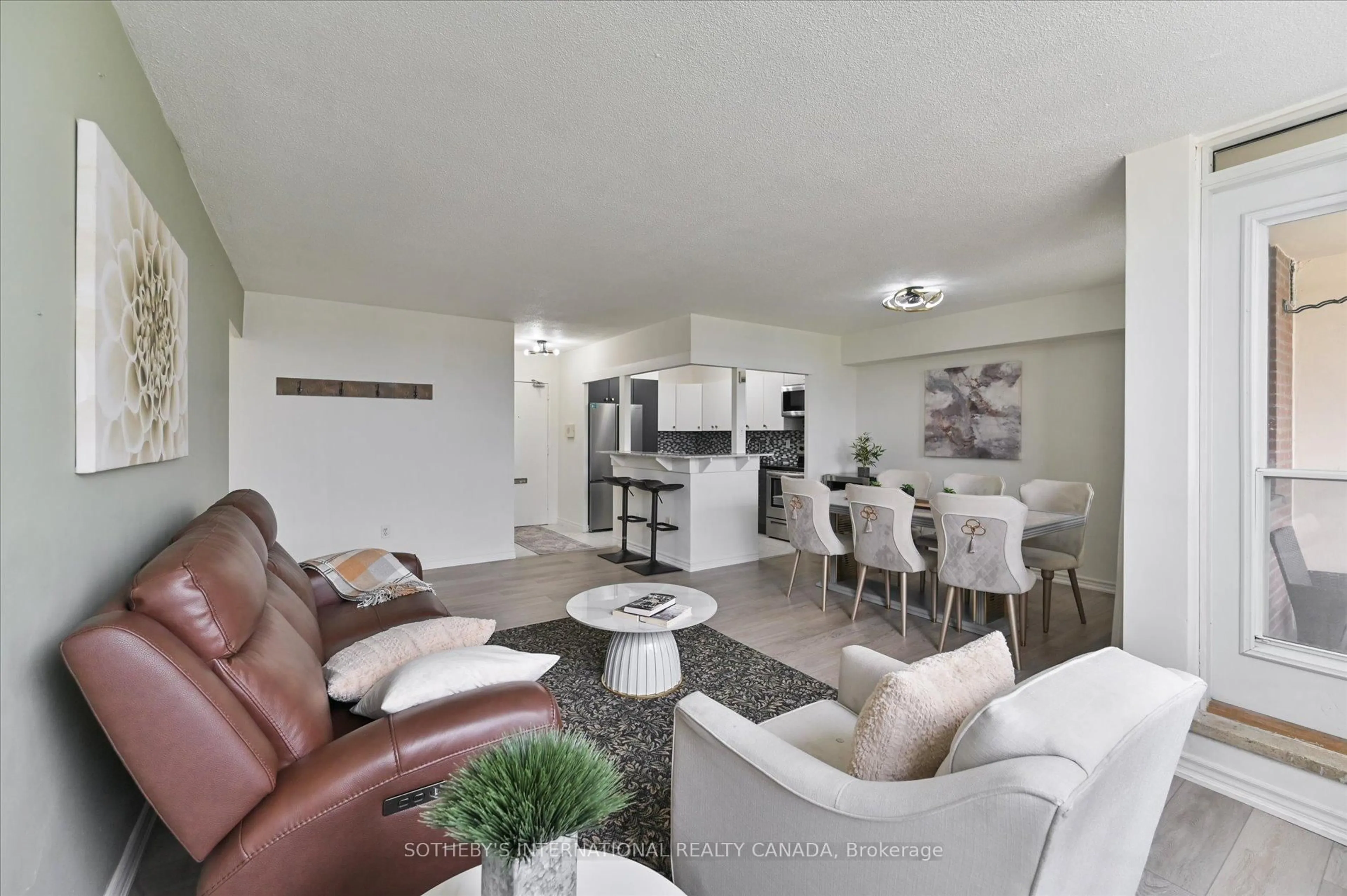 Living room with furniture, unknown for 551 The West Mall #1120, Toronto Ontario M9C 1G7