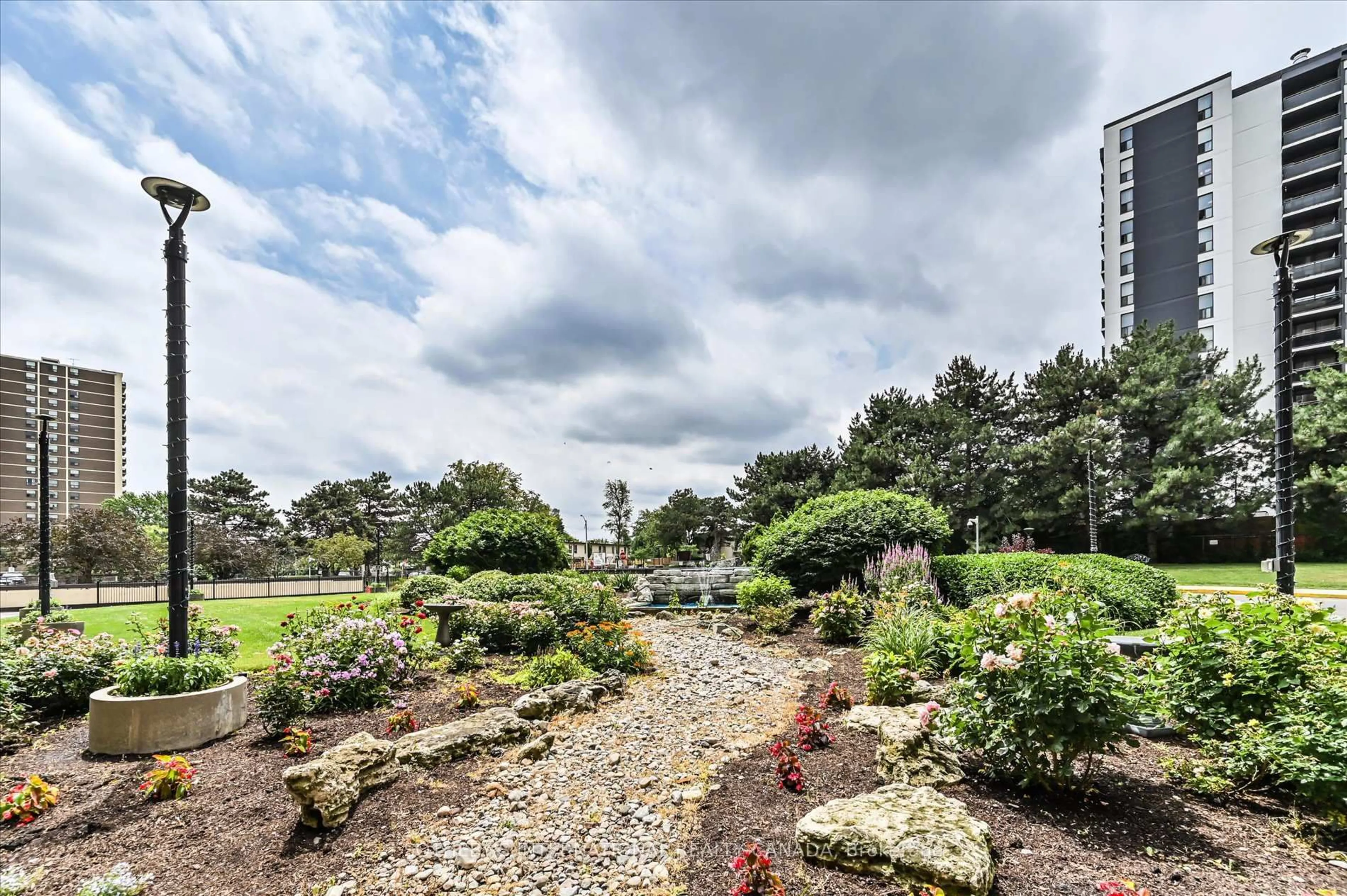 A pic from outside/outdoor area/front of a property/back of a property/a pic from drone, water/lake/river/ocean view for 551 The West Mall #1120, Toronto Ontario M9C 1G7