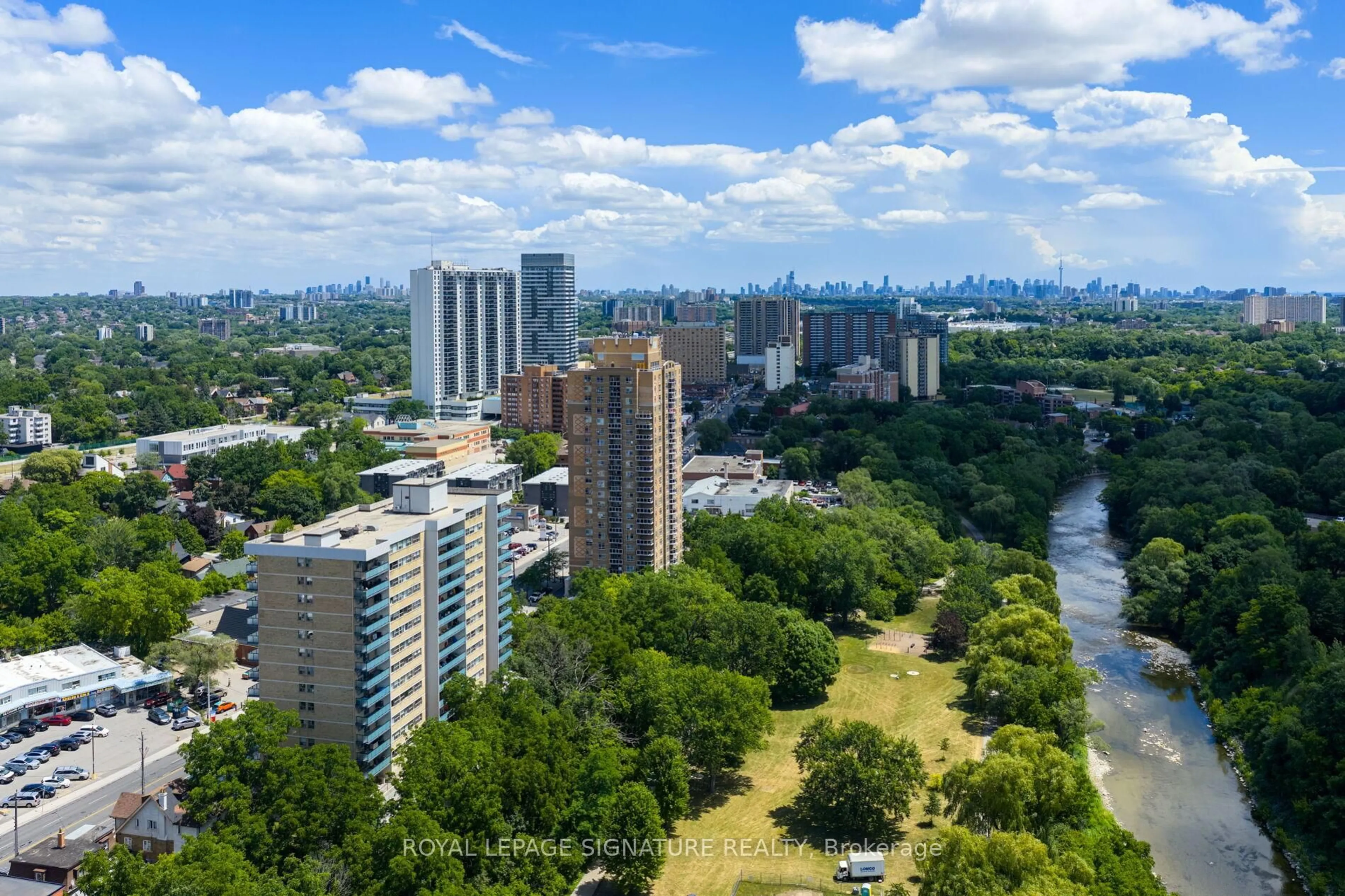 A pic from outside/outdoor area/front of a property/back of a property/a pic from drone, city buildings view from balcony for 2130 Weston Rd #PH5, Toronto Ontario M9N 3R9