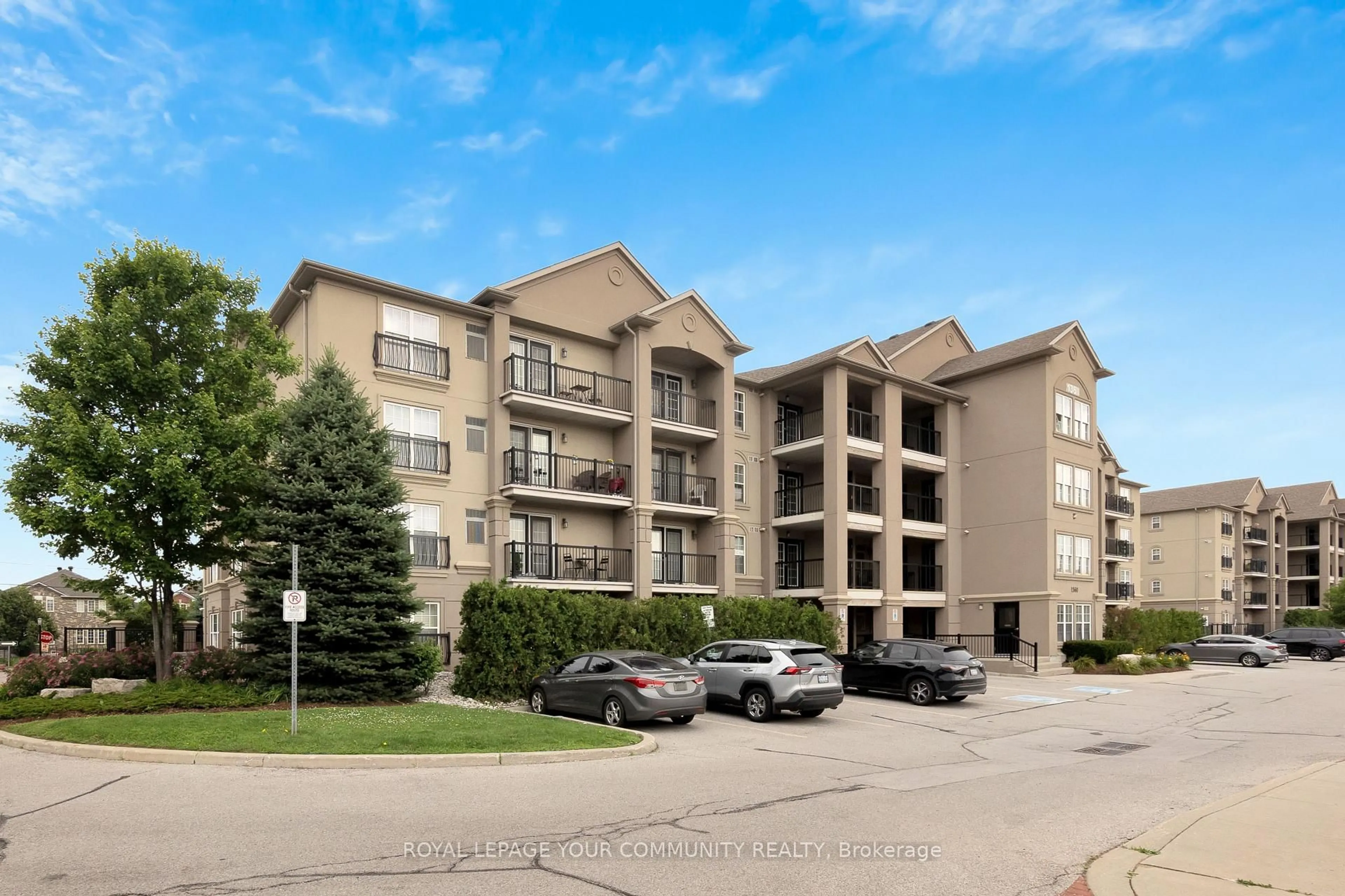 A pic from outside/outdoor area/front of a property/back of a property/a pic from drone, mountain view for 1360 Main St #101, Milton Ontario L9T 7S5