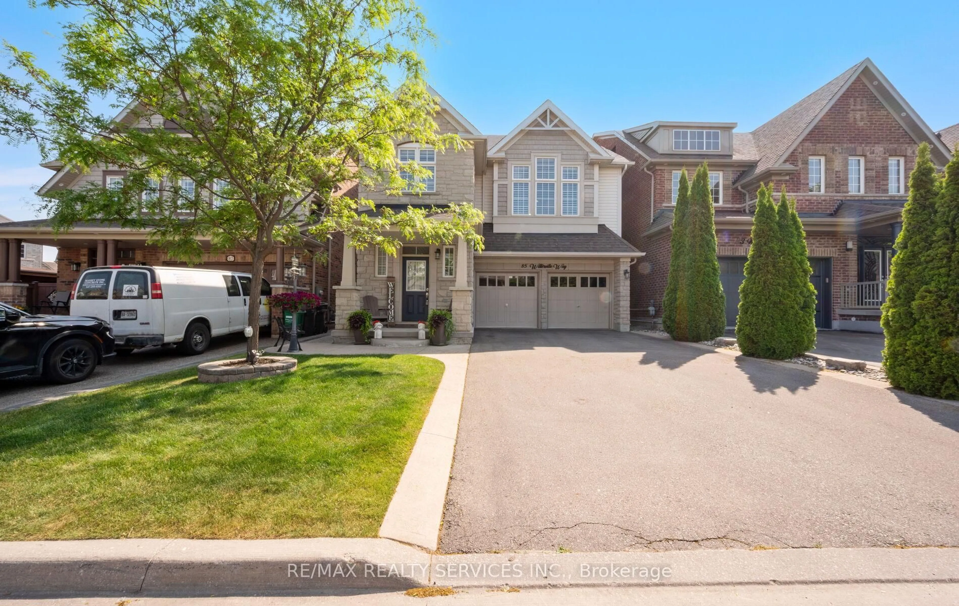 Home with brick exterior material, street for 85 Waterville Way, Caledon Ontario L7C 3P2