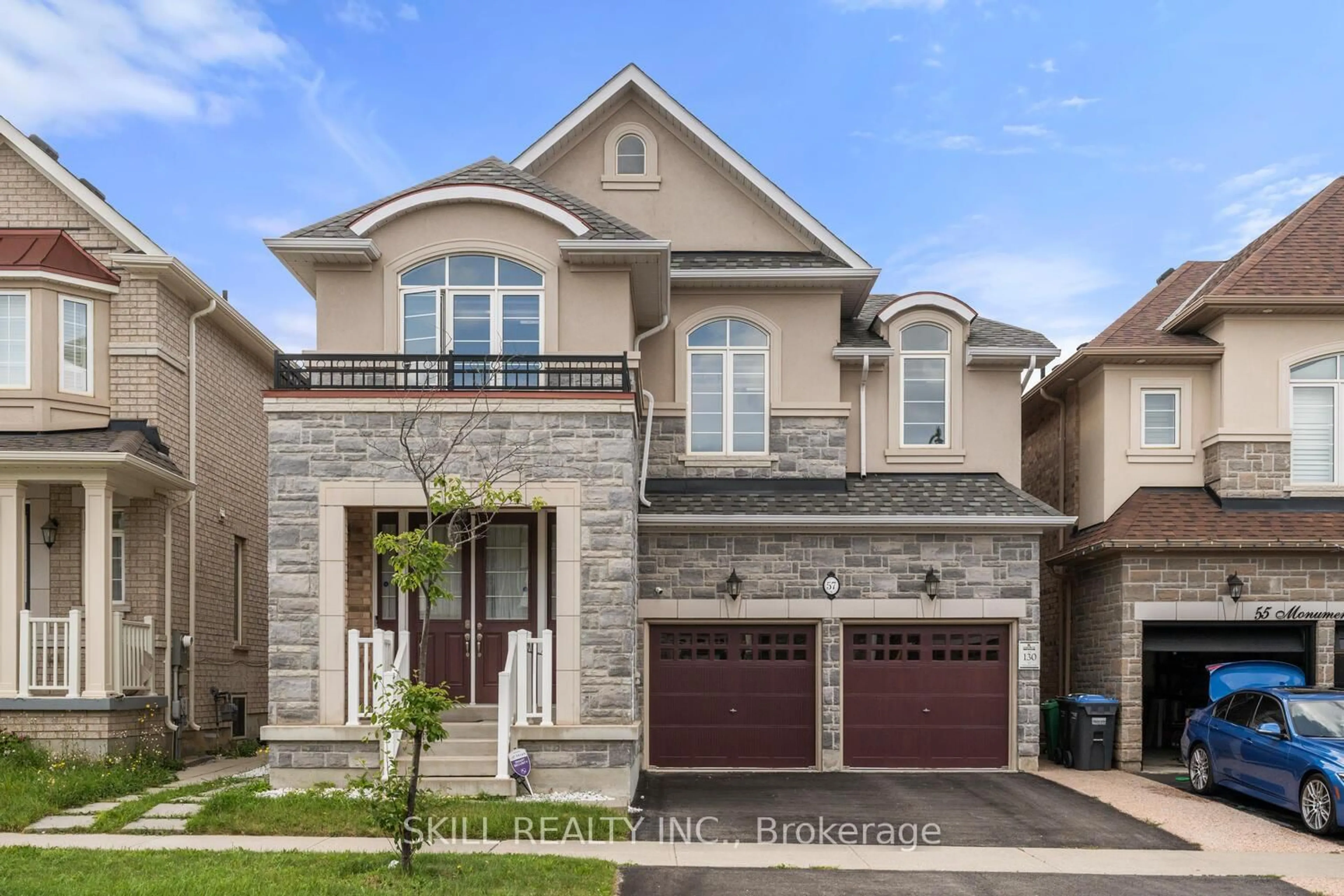 Home with brick exterior material, street for 57 Monument Tr, Brampton Ontario L7A 4M8