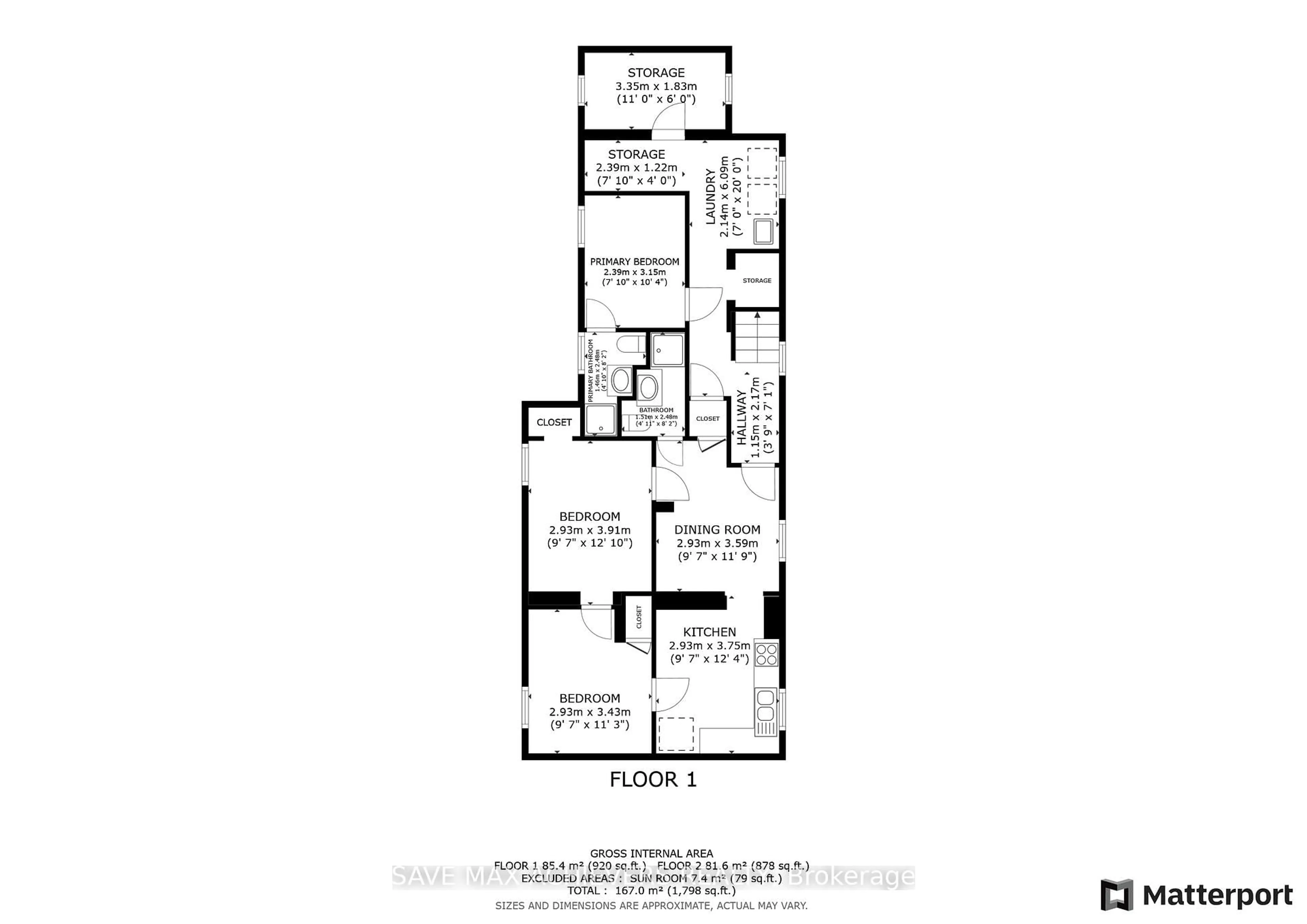 Floor plan for 54 Harold St, Toronto Ontario M8Z 3R3