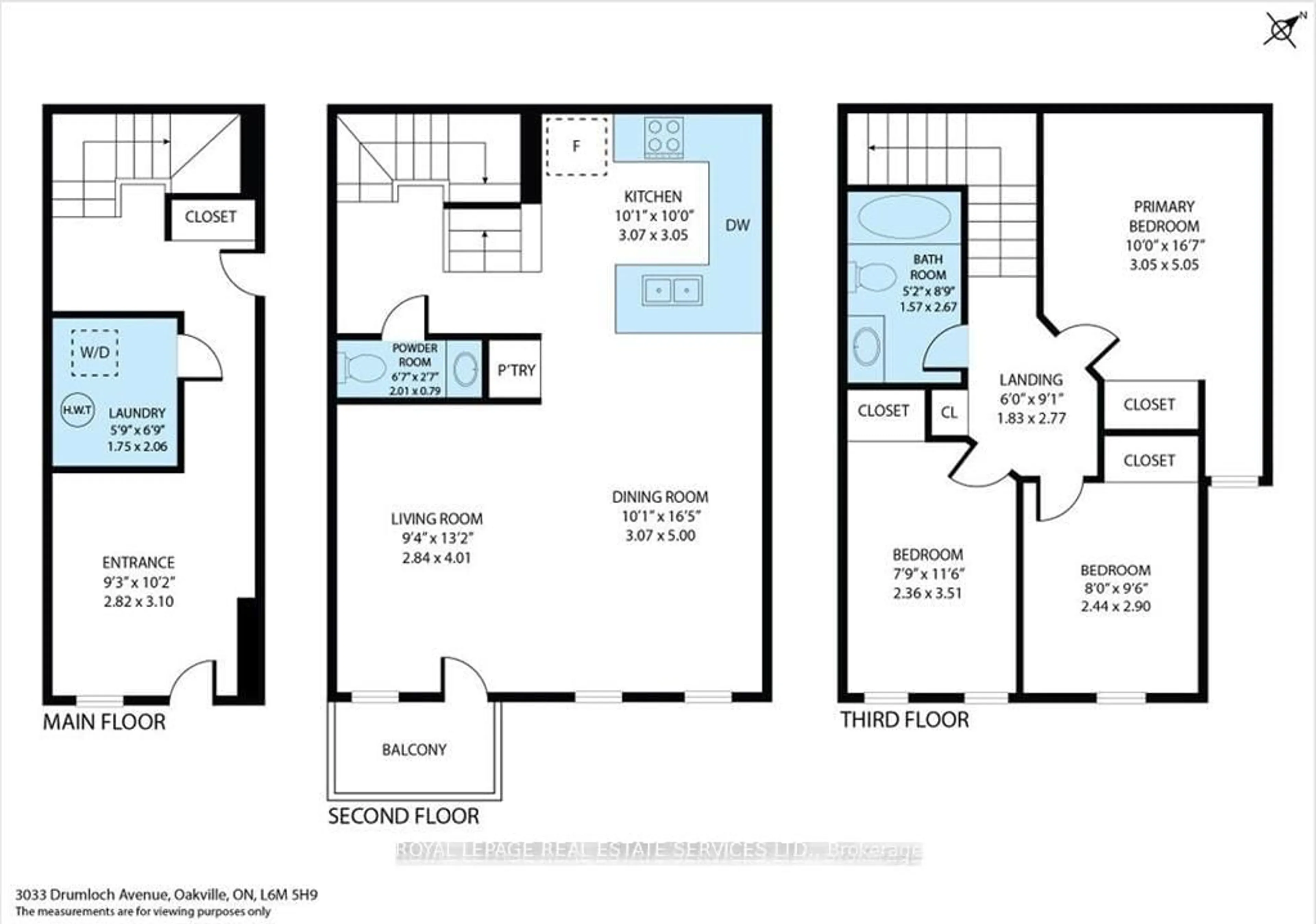 Floor plan for 3033 Drumloch Ave, Oakville Ontario L6M 5H9