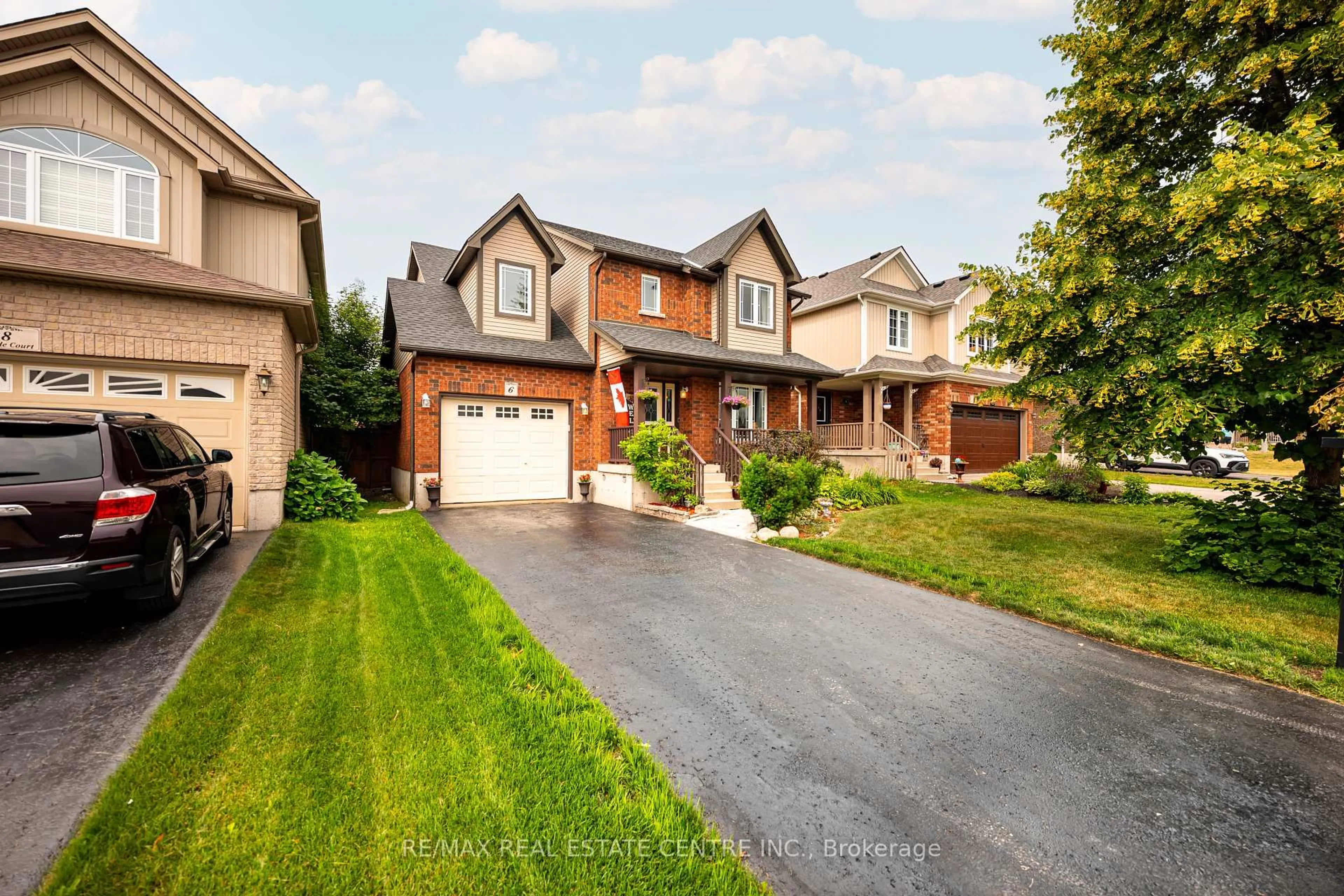 Home with brick exterior material, street for 6 Maude Crt, Orangeville Ontario L9W 0A3