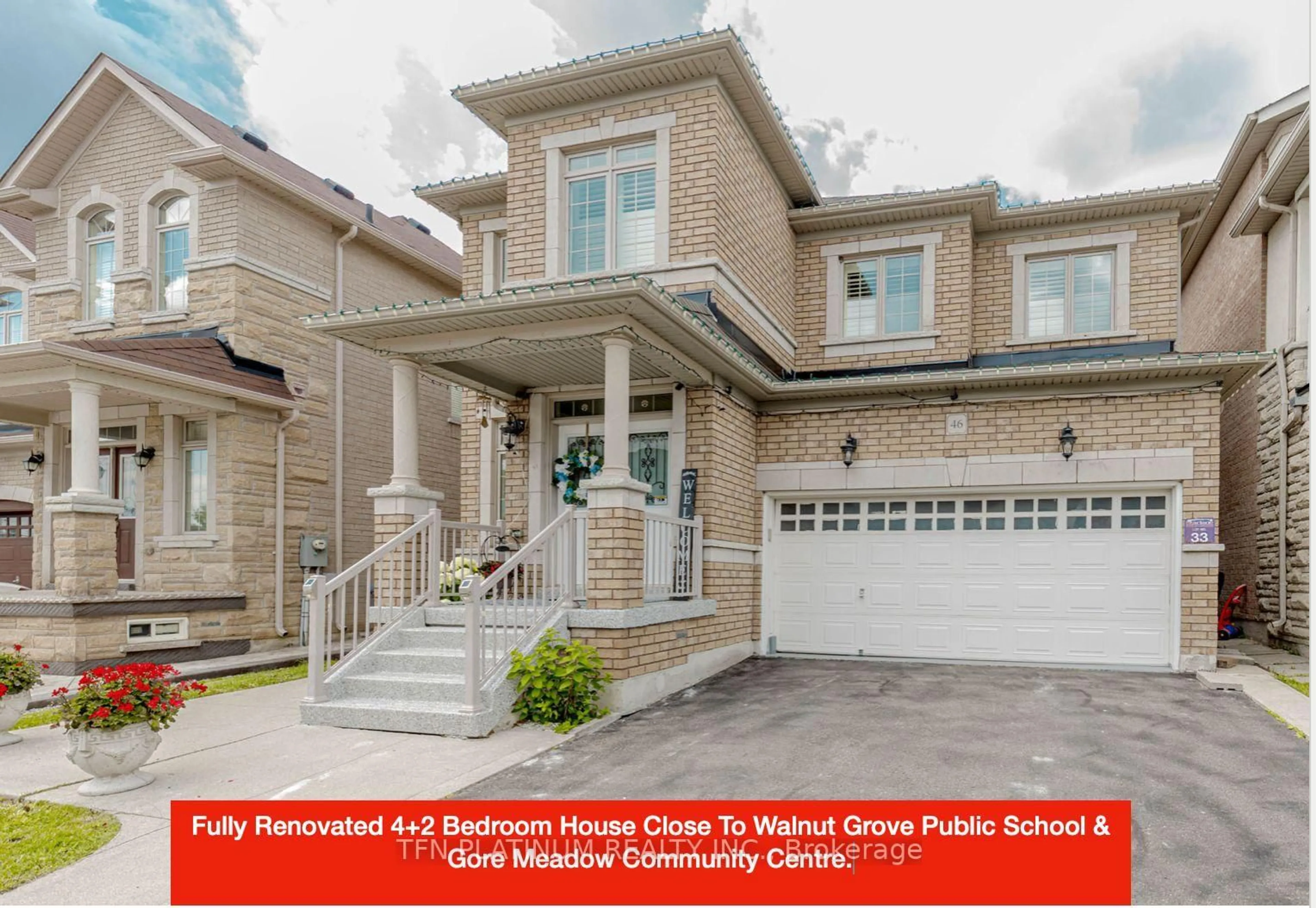 Home with brick exterior material, street for 46 levendale Crt, Brampton Ontario L6P 0K4