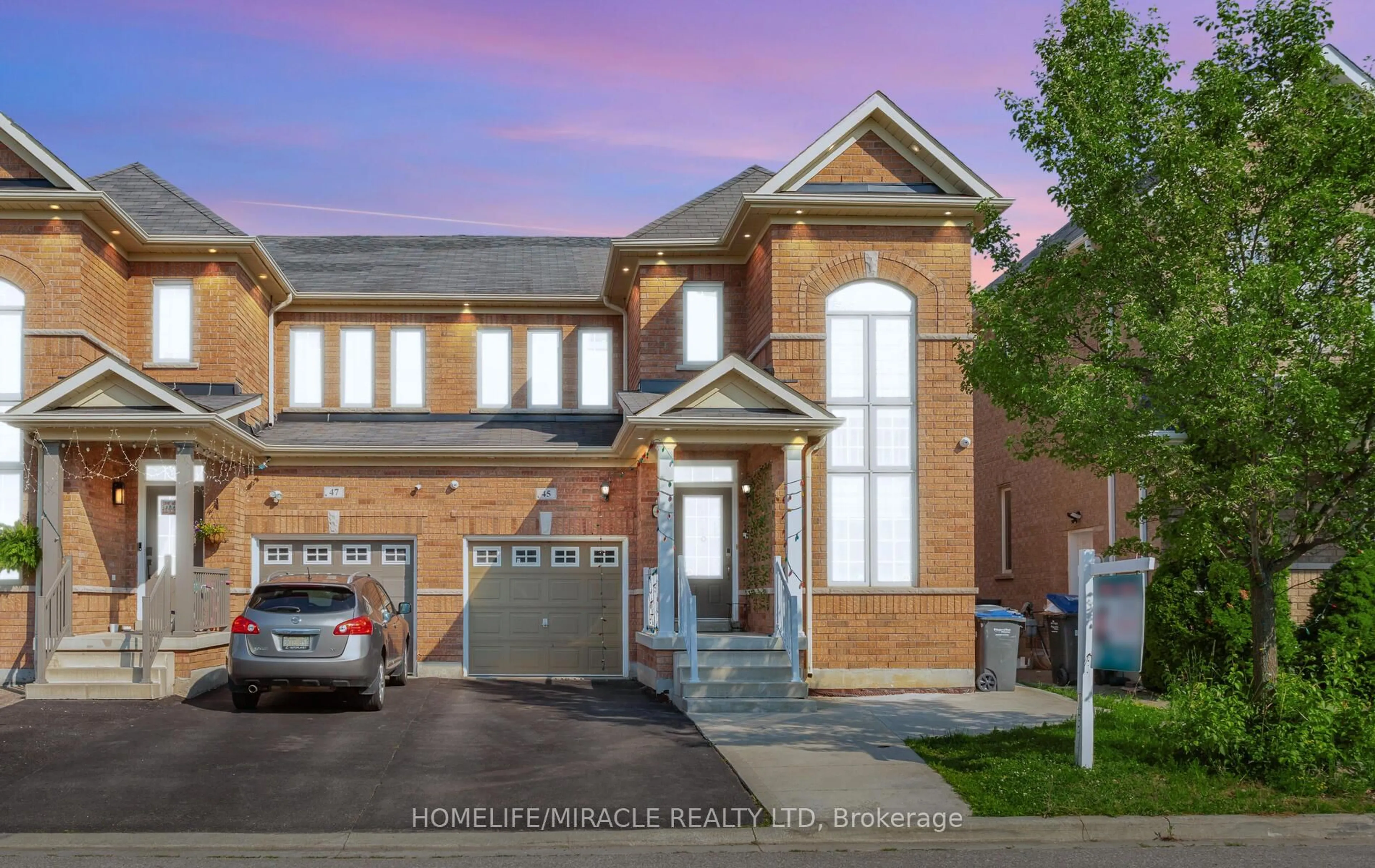 Home with brick exterior material, street for 45 Boundbrook Dr, Brampton Ontario L7A 0M1