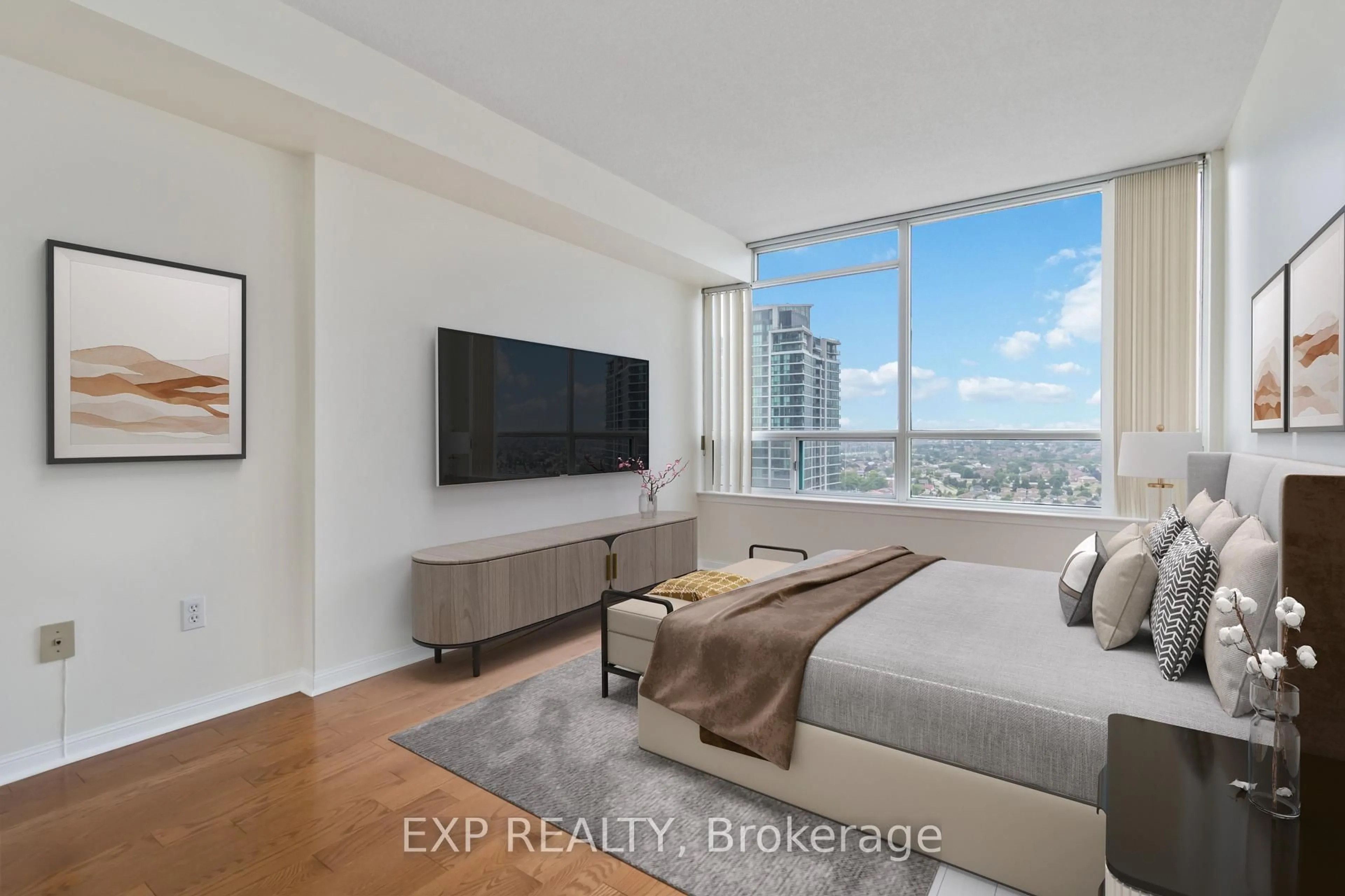 Living room with furniture, unknown for 550 Webb Dr #2411, Mississauga Ontario L5B 3Y4