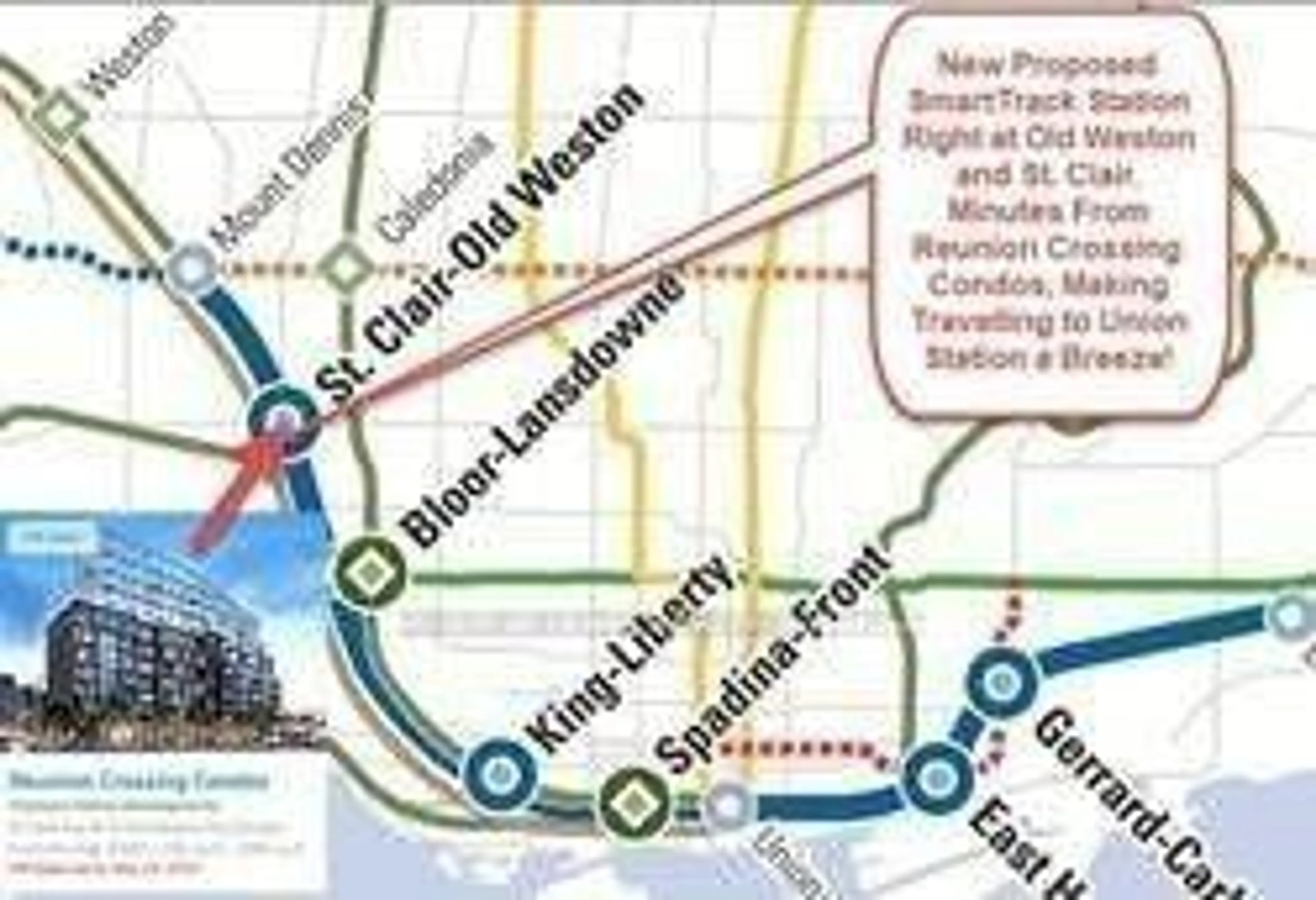 Picture of a map for 1808 St.Clair Ave #313, Toronto Ontario M6N 0C1