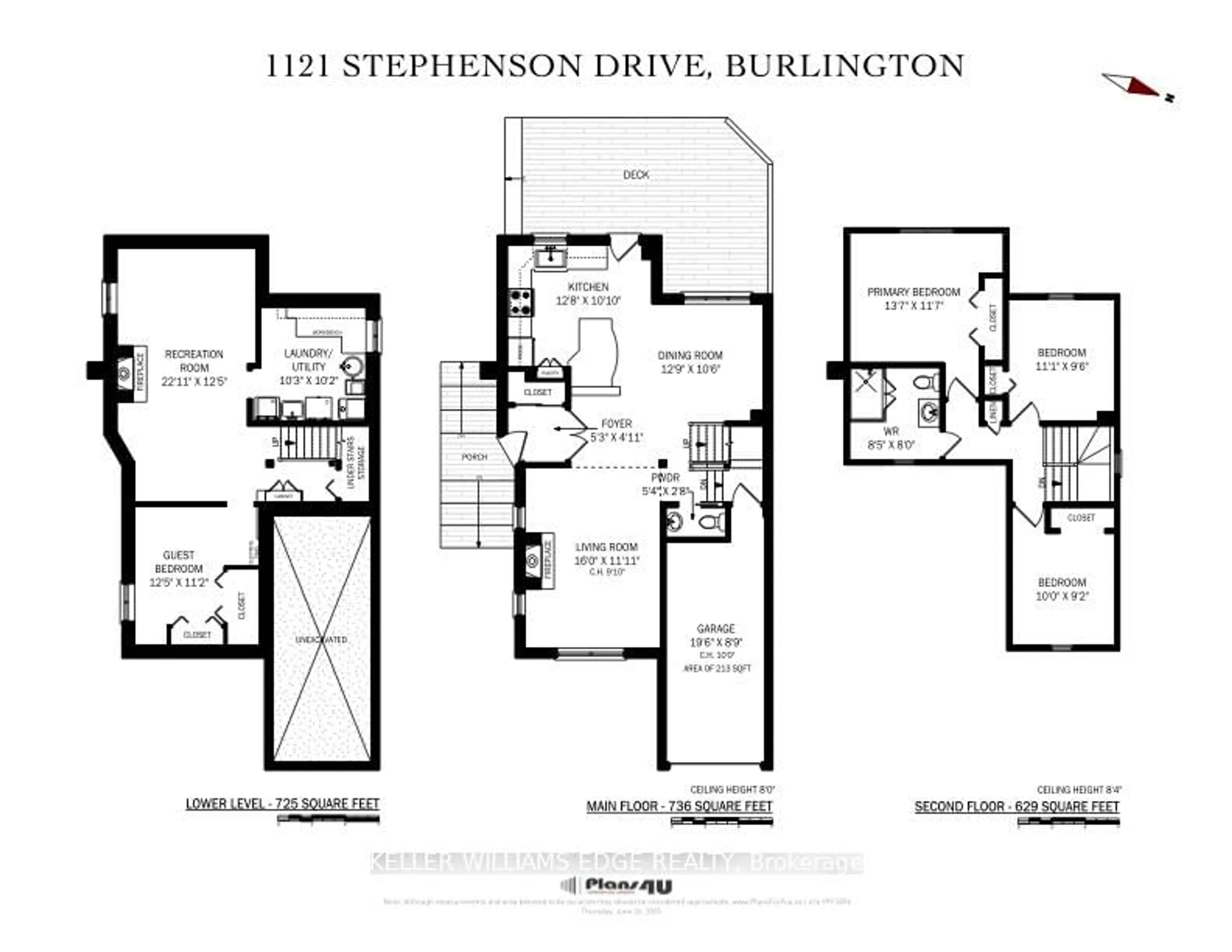 Floor plan for 1121 Stephenson Dr, Burlington Ontario L7S 2B1