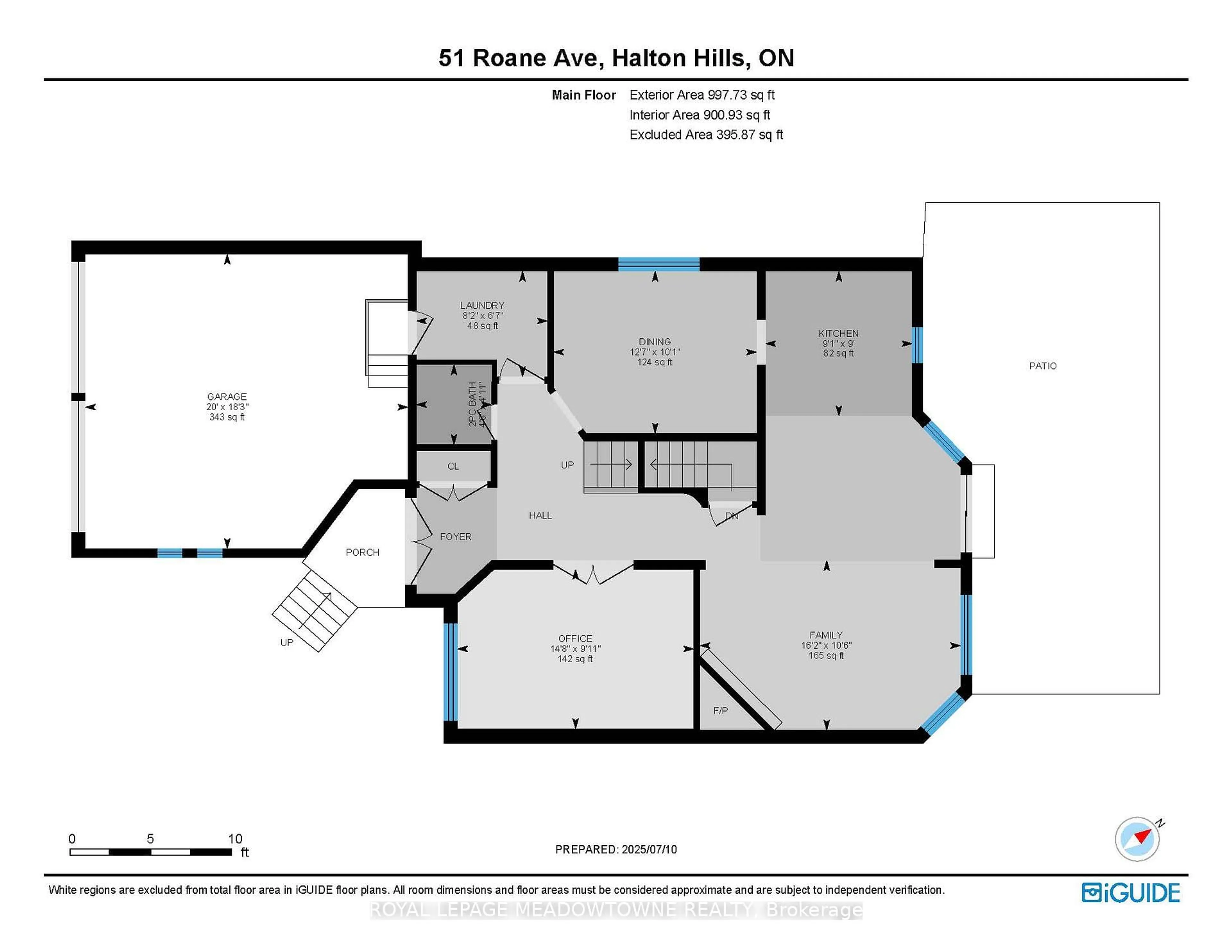 Floor plan for 51 Roane Ave, Halton Hills Ontario L7G 5K5