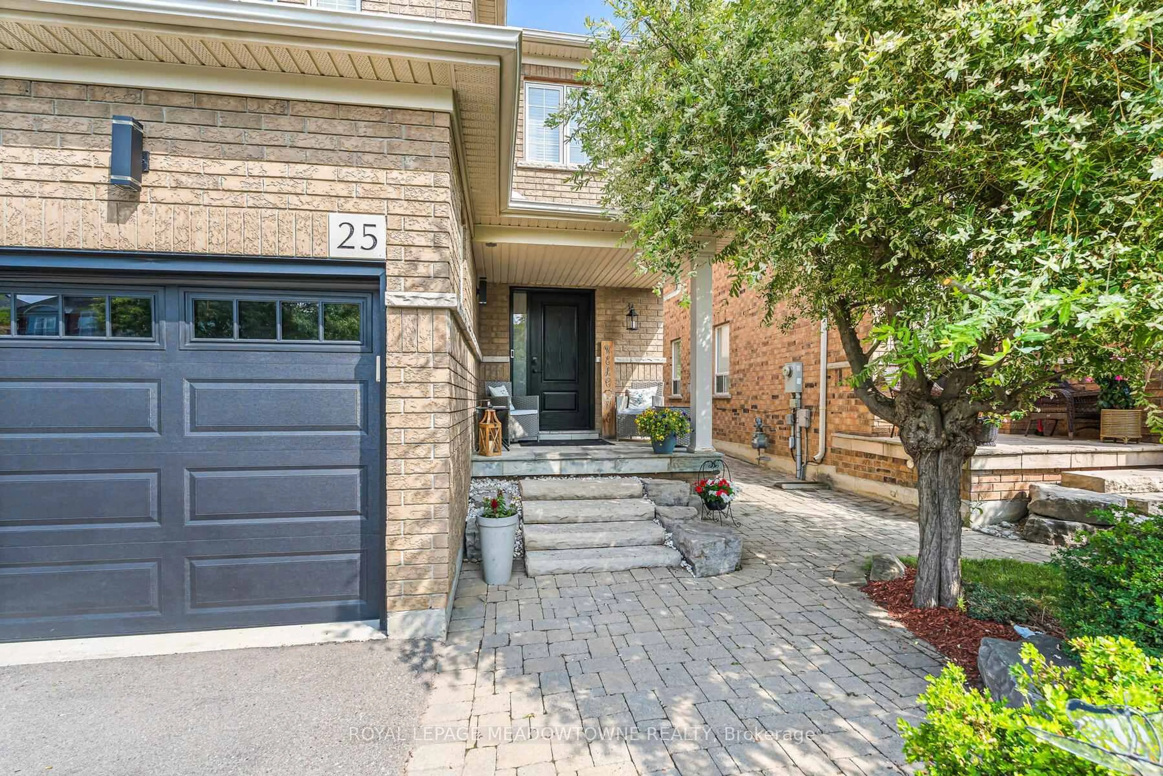 Home with brick exterior material, street for 25 Milfoil St, Halton Hills Ontario L7G 6M5