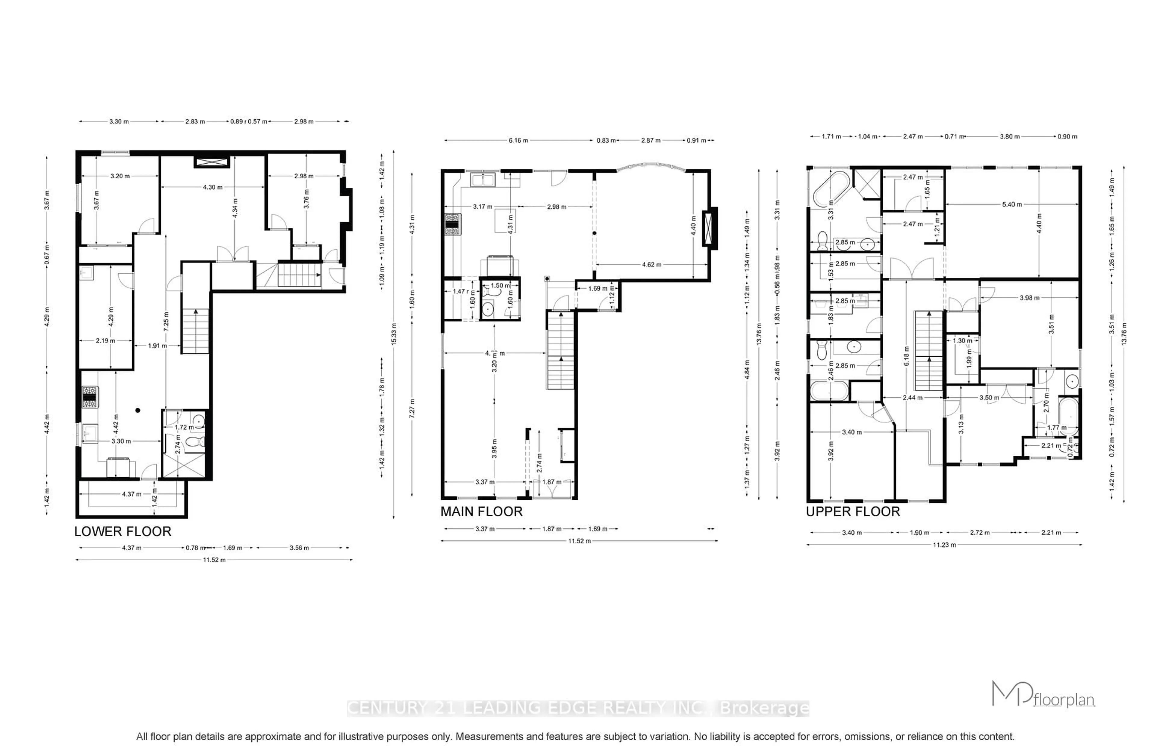 Floor plan for 34 Royal Links Circ, Brampton Ontario L6P 2Z9
