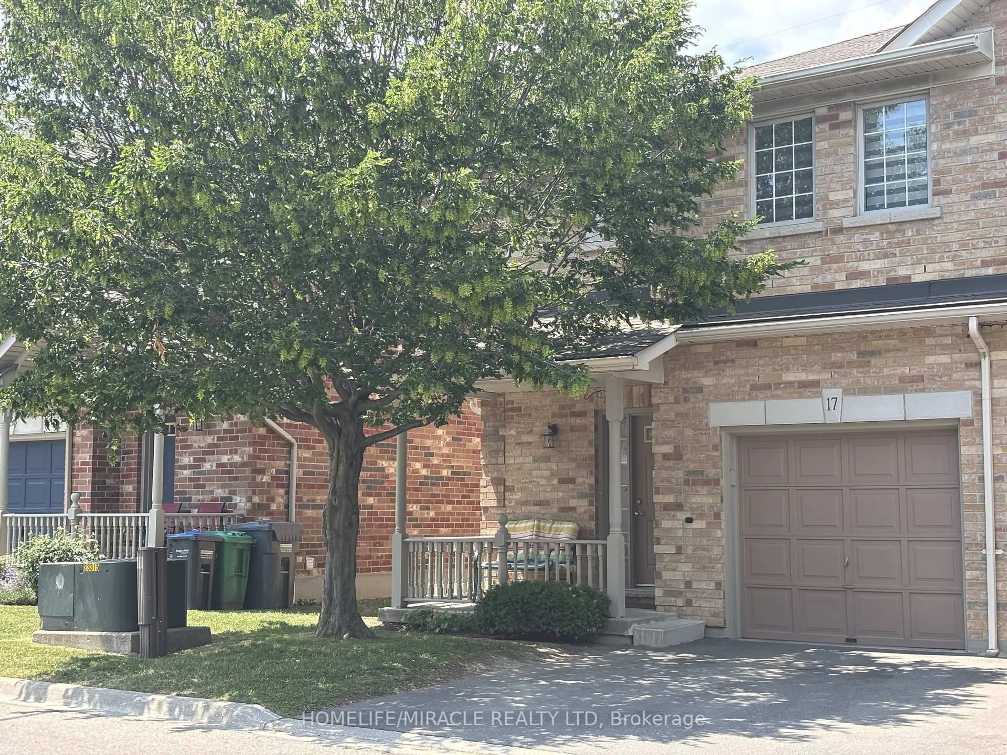Home with brick exterior material, street for 7385 Magistrate Terr #17, Mississauga Ontario L5W 1W8