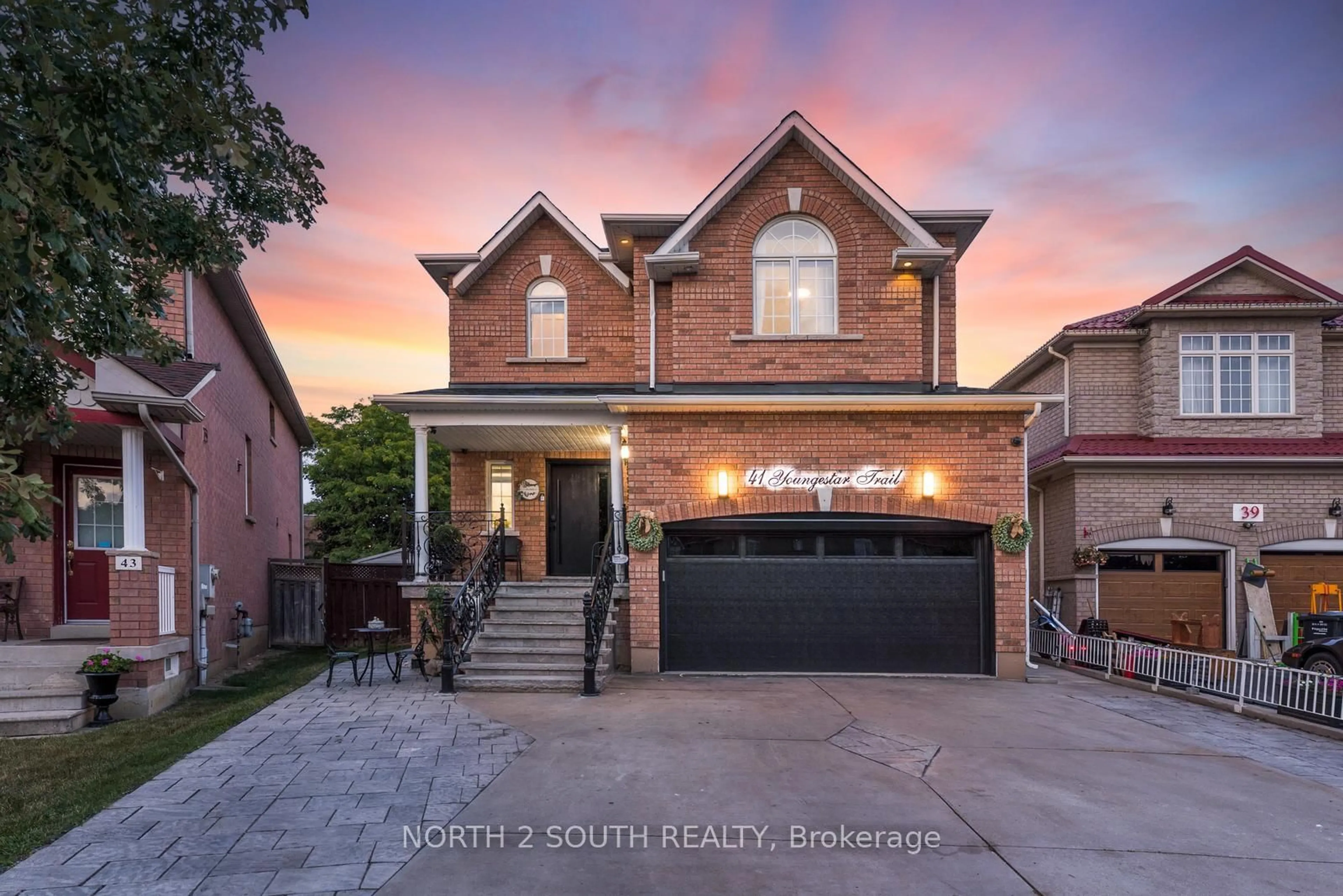 Home with brick exterior material, street for 41 Youngestar Tr, Brampton Ontario L6P 1P5
