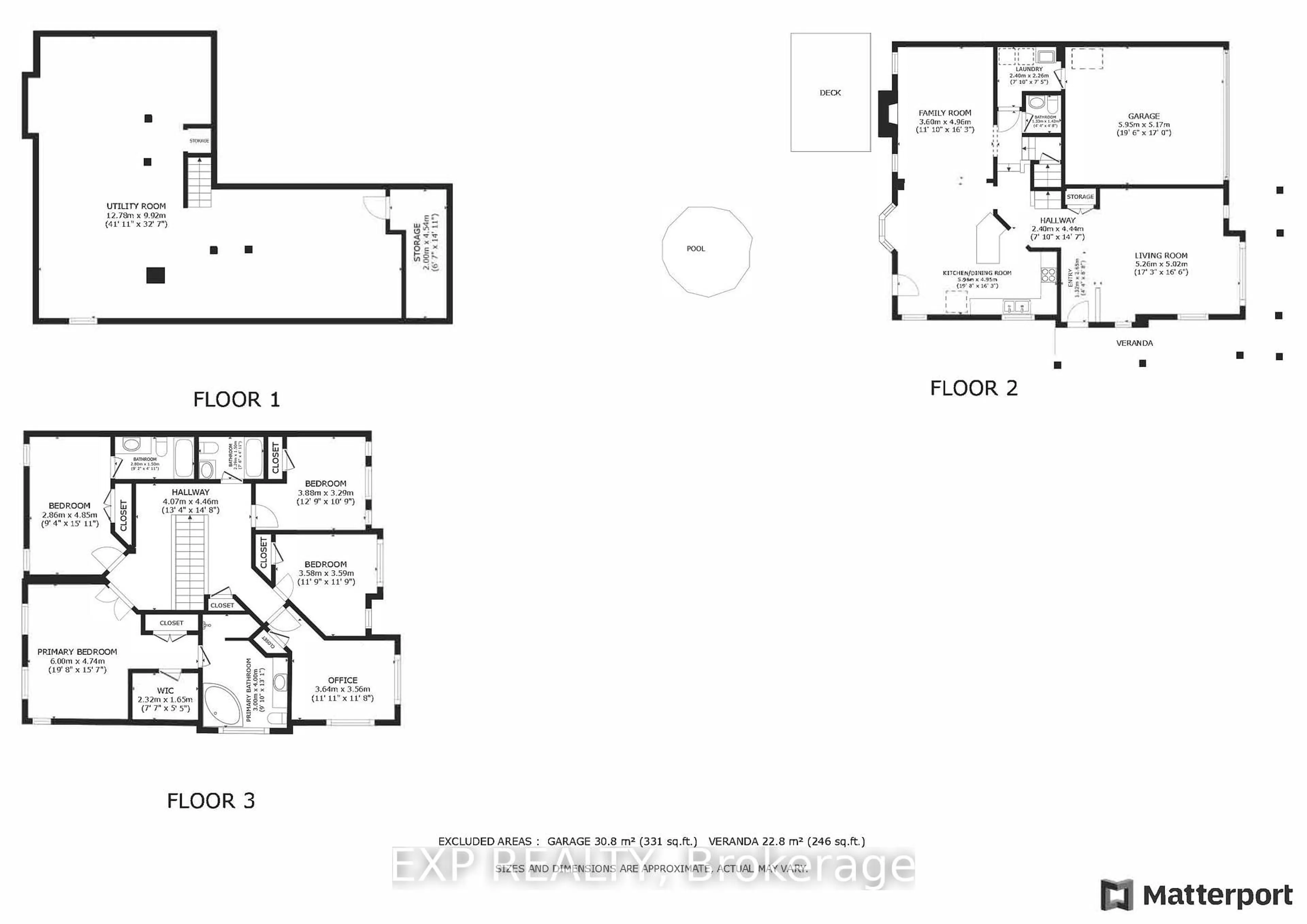 Floor plan for 17 Platform Cres, Brampton Ontario L7A 0G2