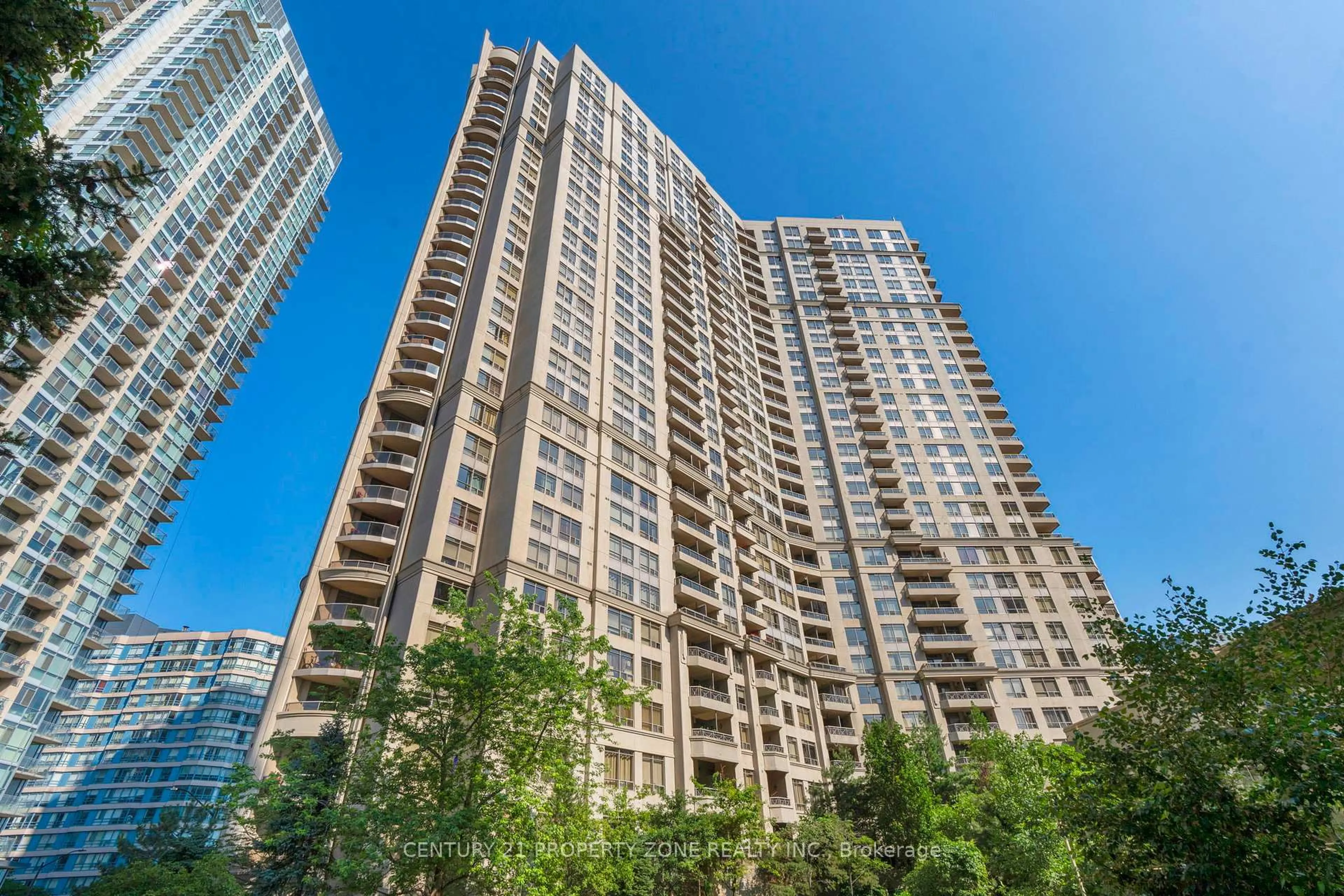 A pic from outside/outdoor area/front of a property/back of a property/a pic from drone, city buildings view from balcony for 3880 Duke Of York Blvd #1911, Mississauga Ontario L5B 4M7