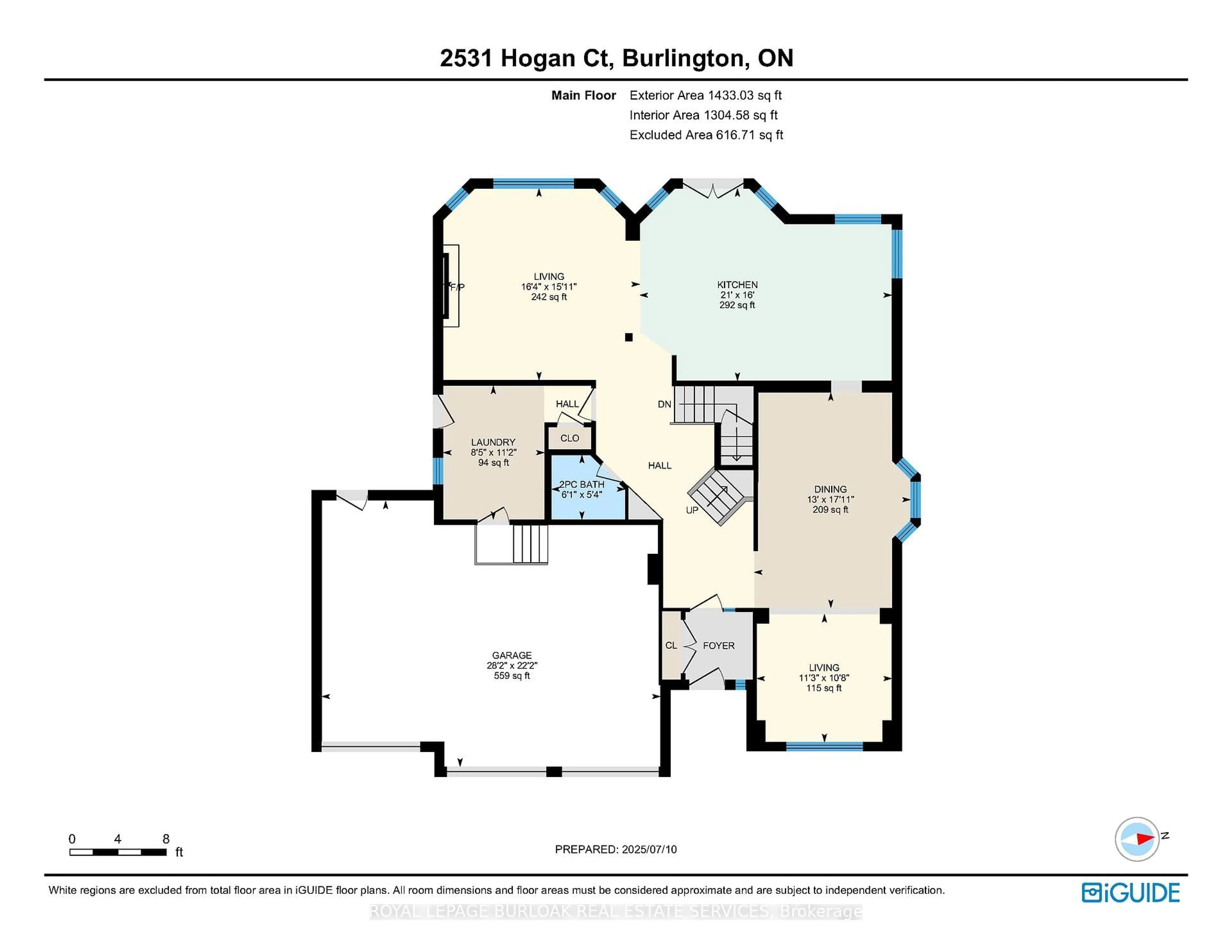 Floor plan for 2531 Hogan Crt, Burlington Ontario L7M 4T5