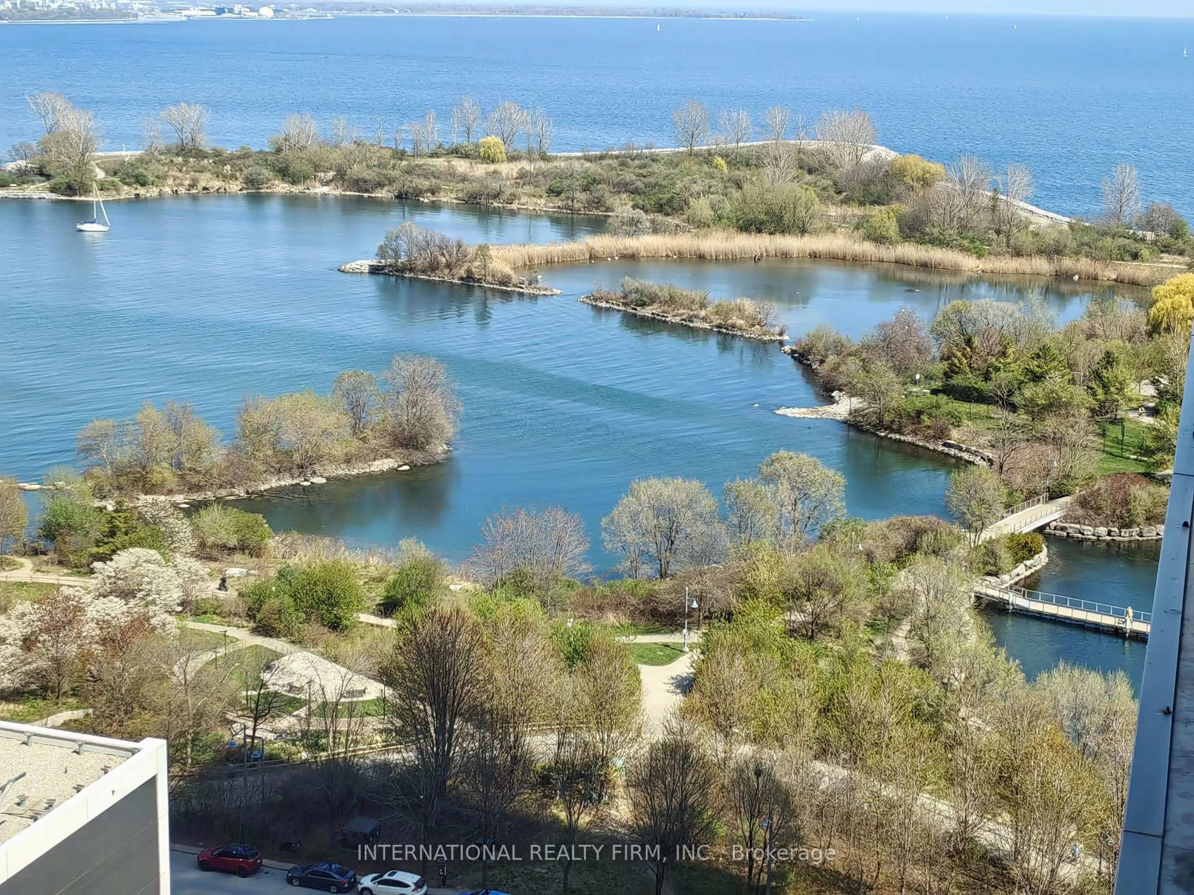 A pic from outside/outdoor area/front of a property/back of a property/a pic from drone, water/lake/river/ocean view for 33 Shore Breeze Dr #1608, Toronto Ontario M8V 0G1