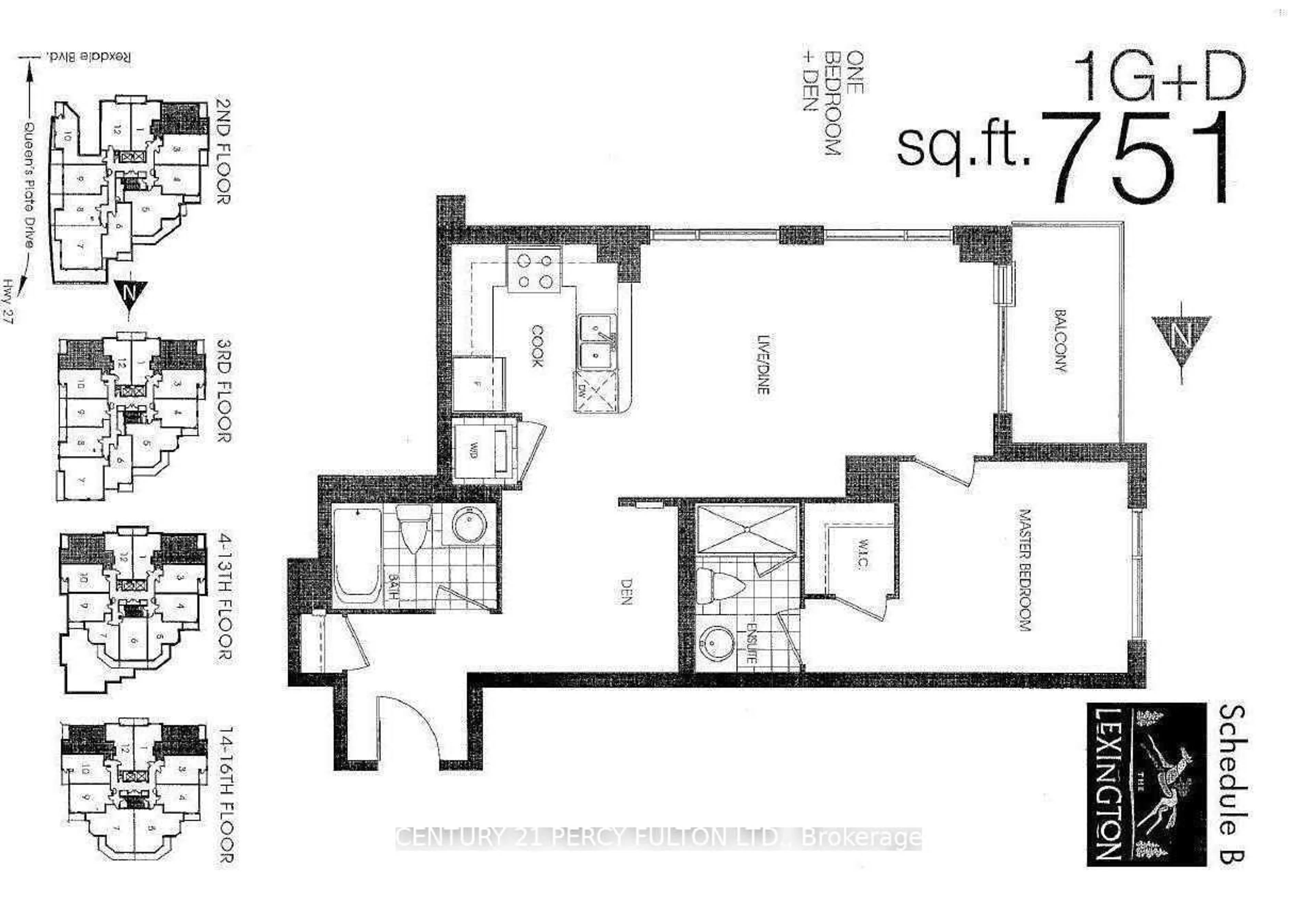 Floor plan for 840 Queens Plate Dr #902, Toronto Ontario M9W 7J9