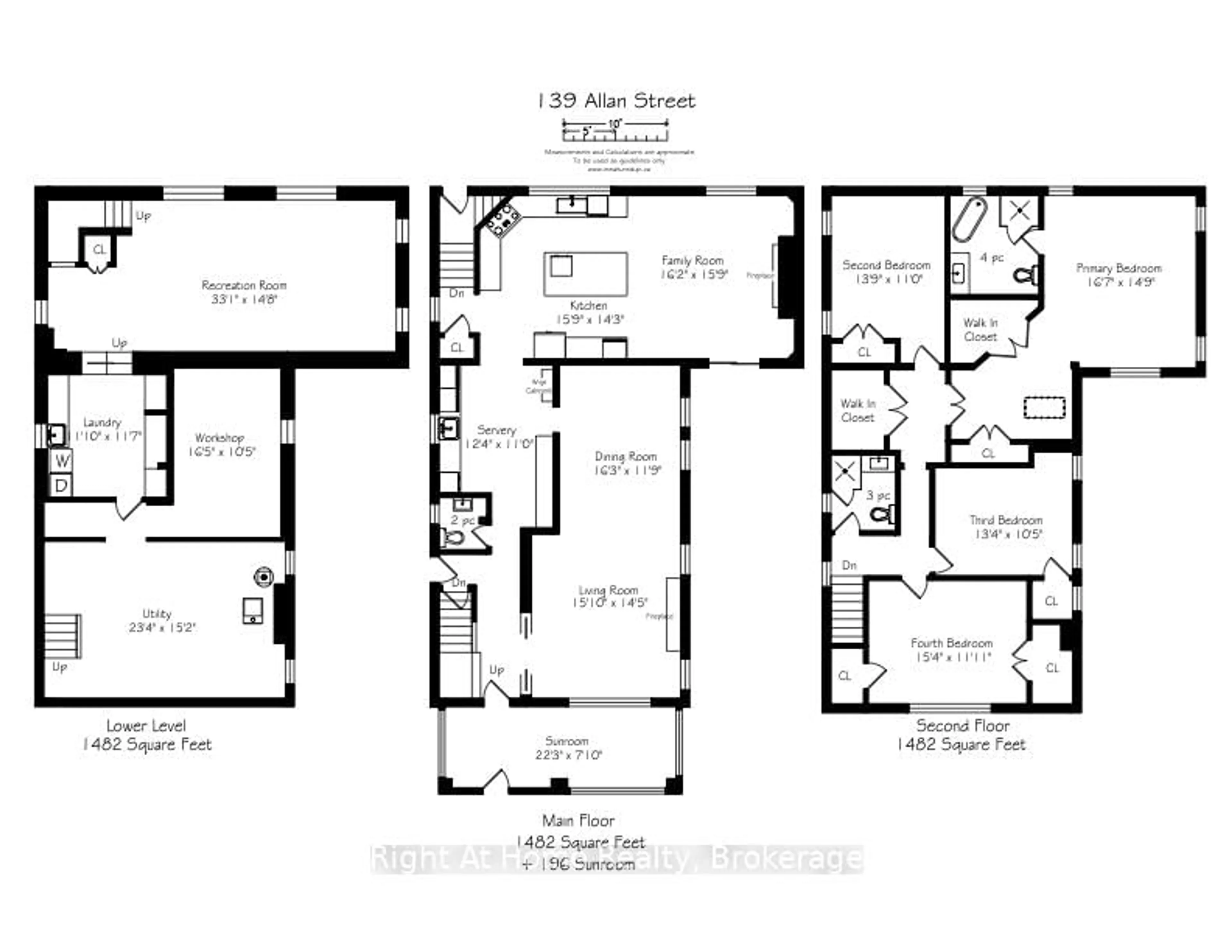 Floor plan for 139 Allan St, Oakville Ontario L6J 3N6