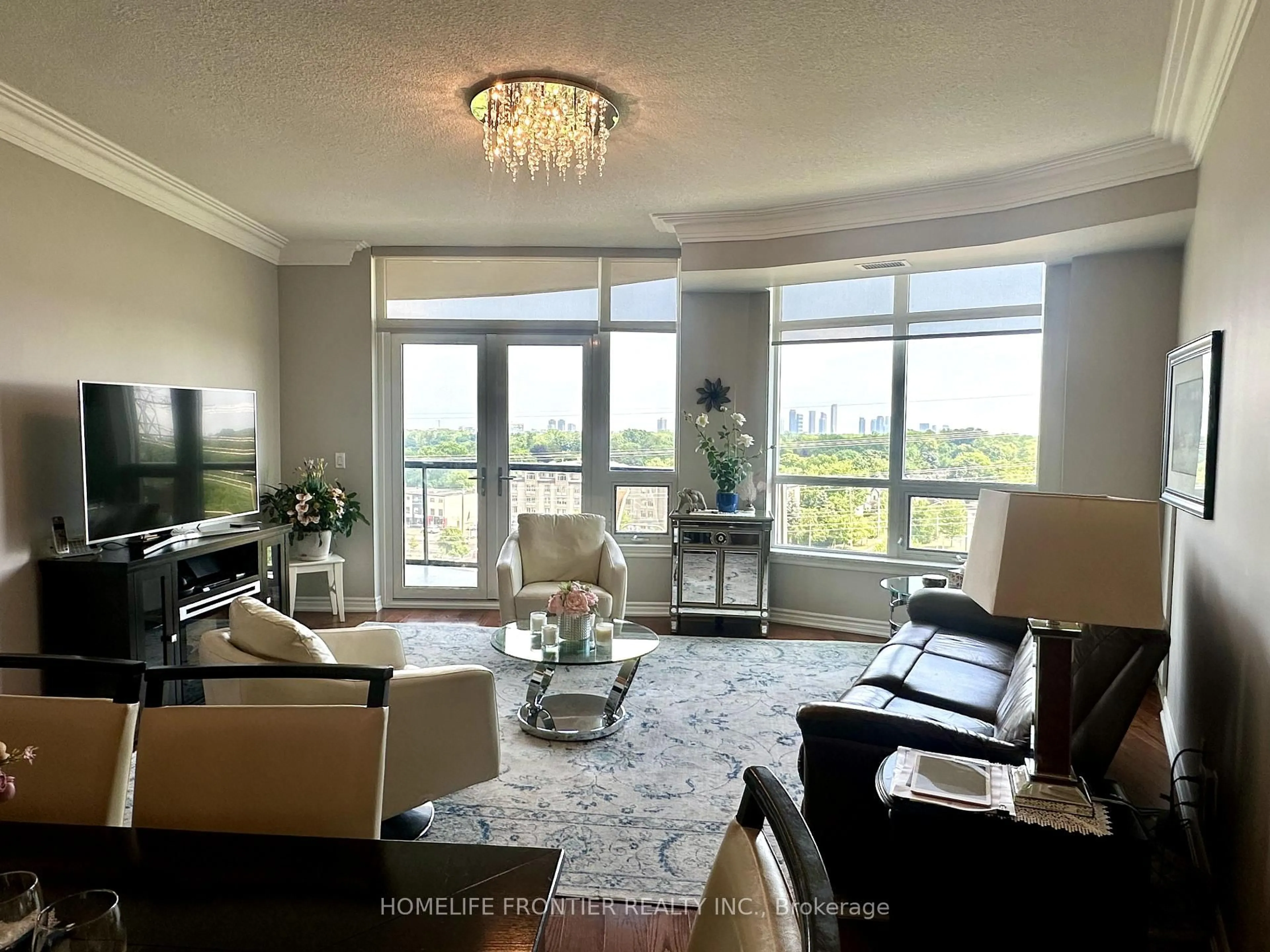 Living room with furniture, unknown for 1135 royal york Rd #903, Toronto Ontario M9A 0C3